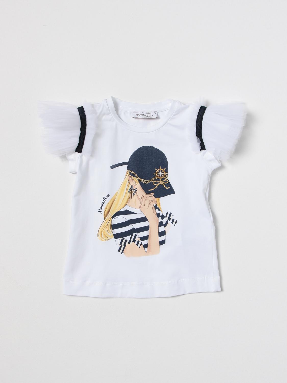 MONNALISA CAMISETA: Camisetas niños Monnalisa, Blanco - Img 1