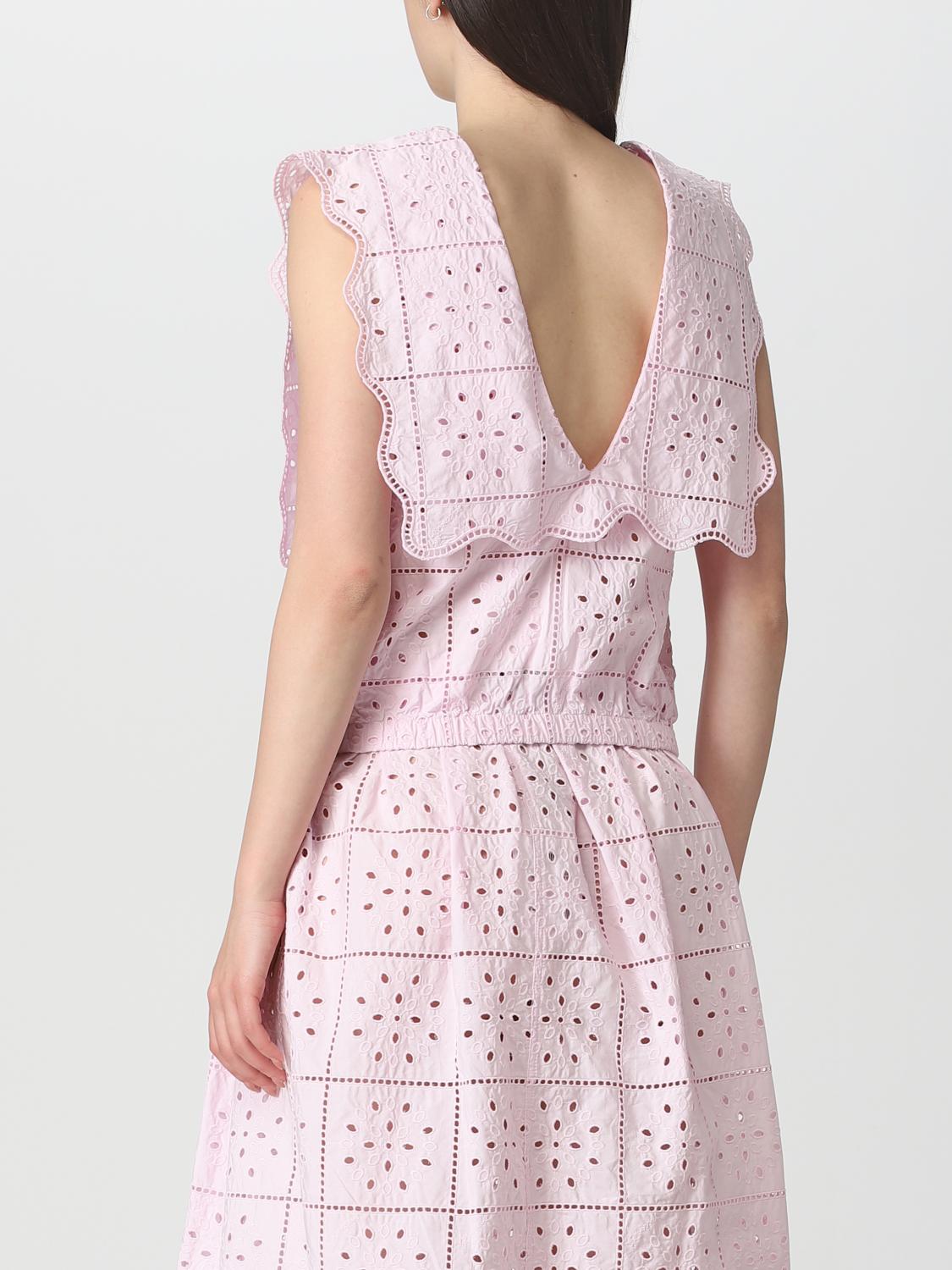 GANNI TOP: Ganni top in organic cotton, Pink - Img 3