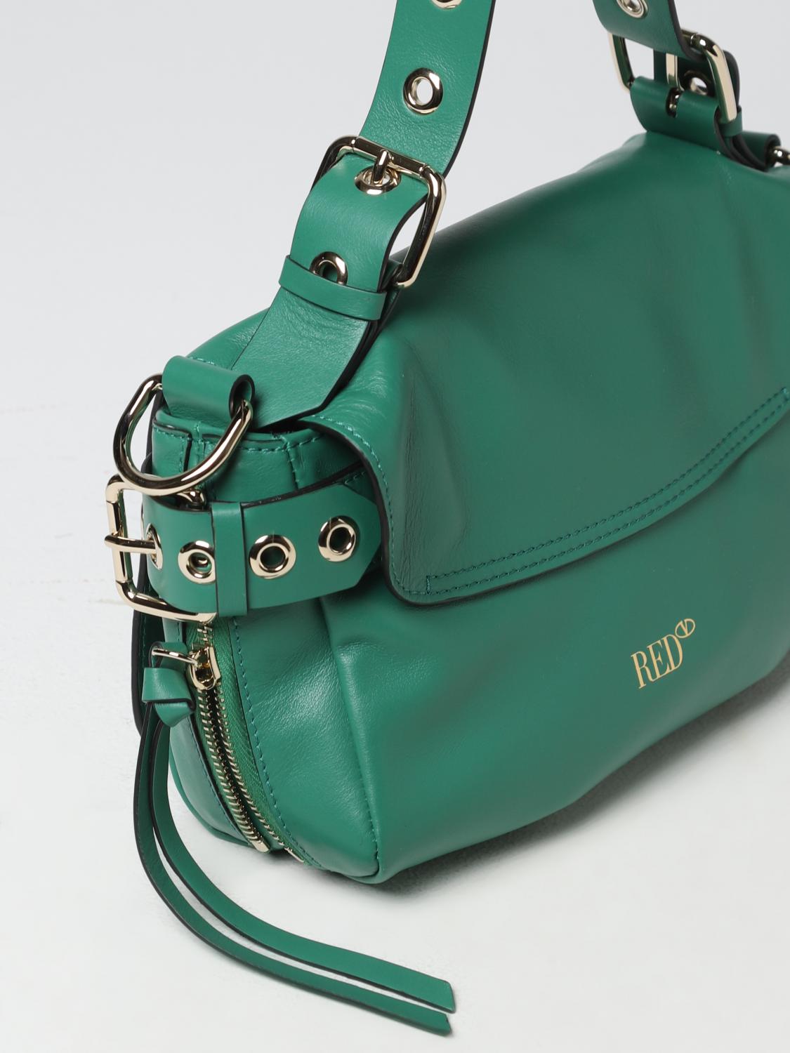RED(V) BORSA A SPALLA: Borsa Bikered Red(V) in pelle, Verde - Img 3