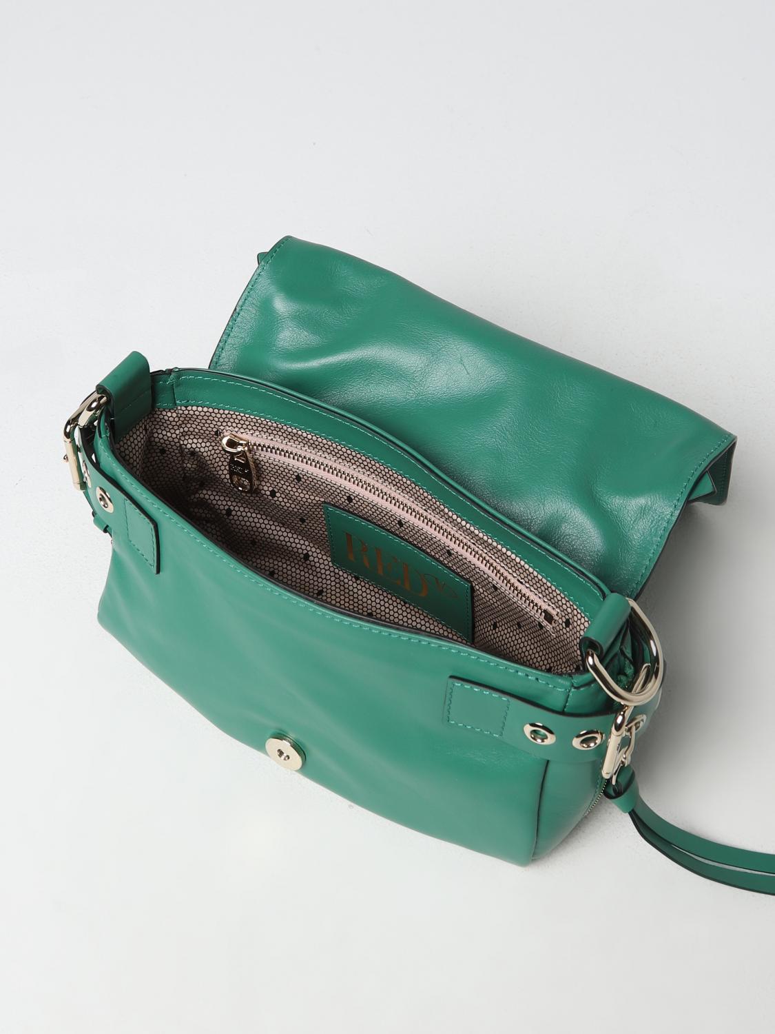 RED(V) BORSA A SPALLA: Borsa Bikered Red(V) in pelle, Verde - Img 4