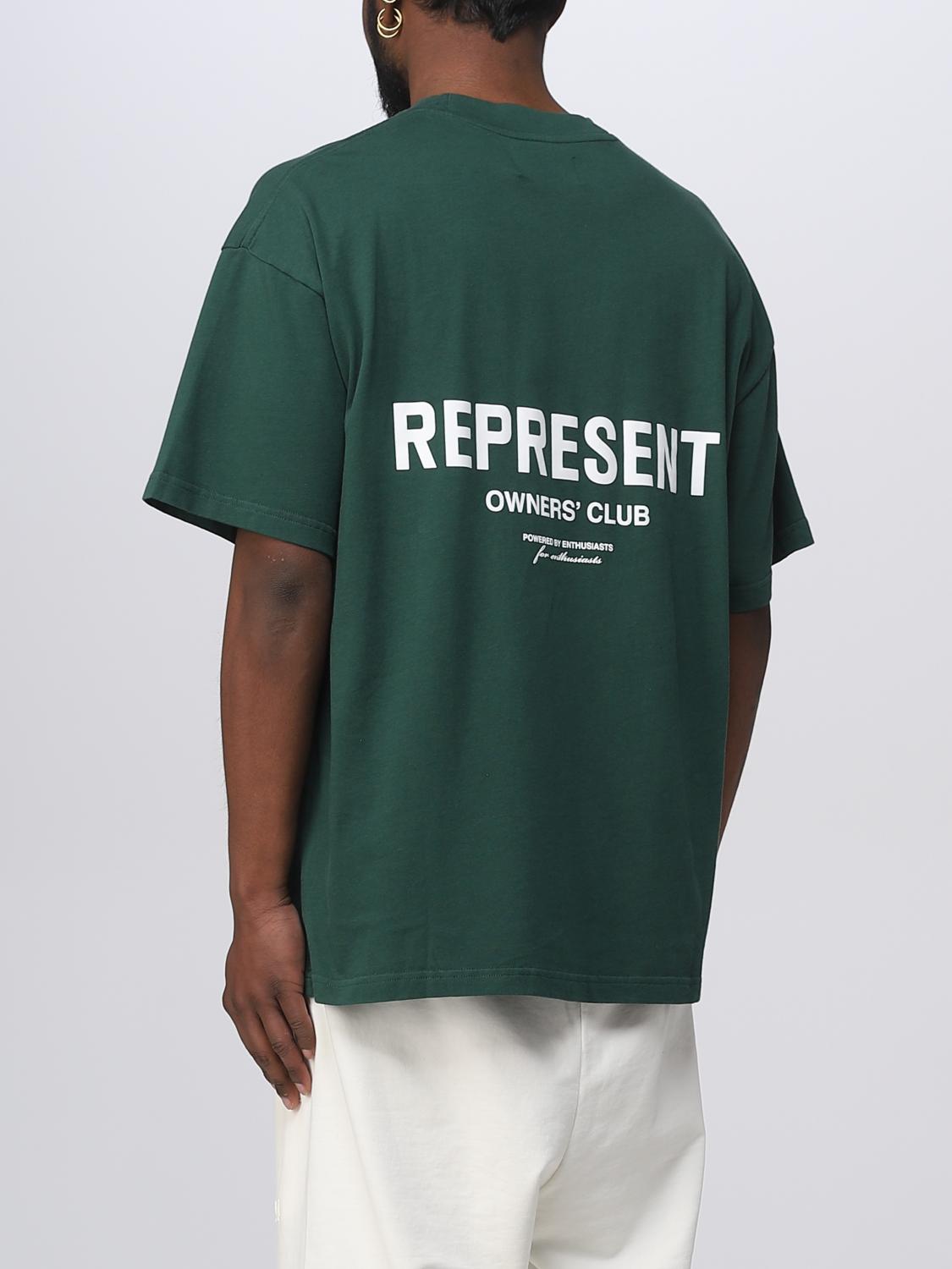 Tシャツ・カットソー REPRESENT Men T-shirt Green MLM4274 16 represent t-shirt manpatron of the club t-shirt - mlm4274