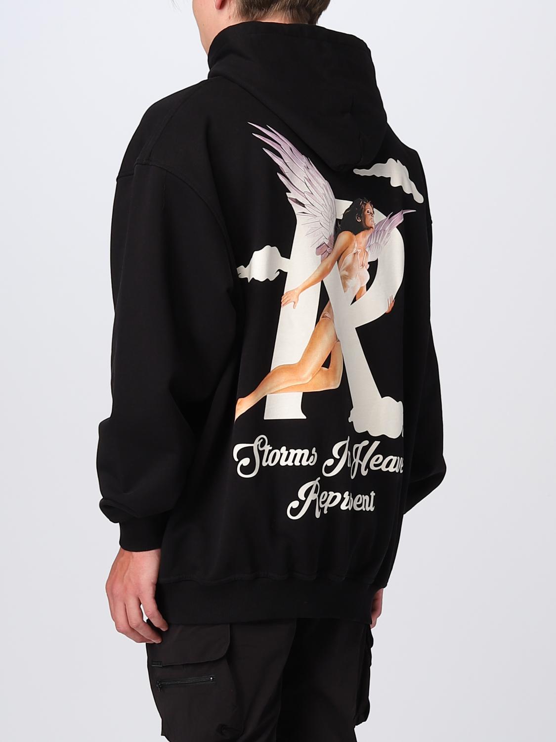 REPRESENT FELPA: Felpa Storms in Heaven Represent in cotone, Nero - Img 3