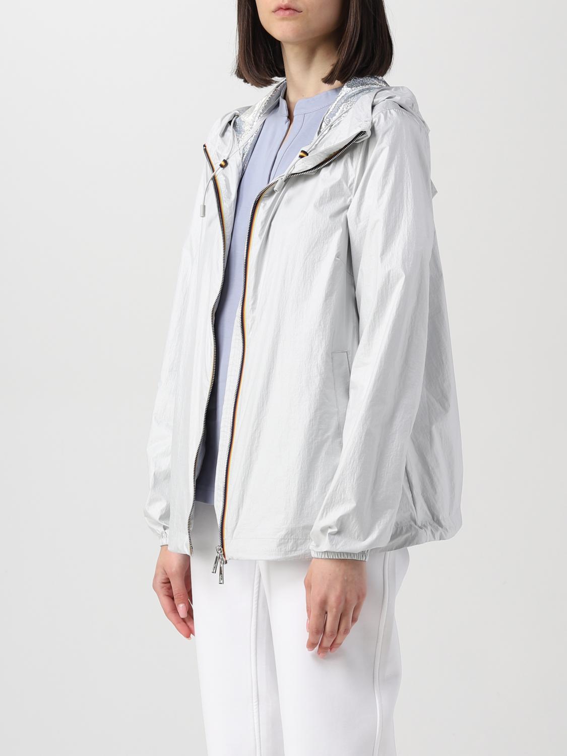 K-WAY CHAQUETA: Abrigo mujer K-way, Blanco - Img 3