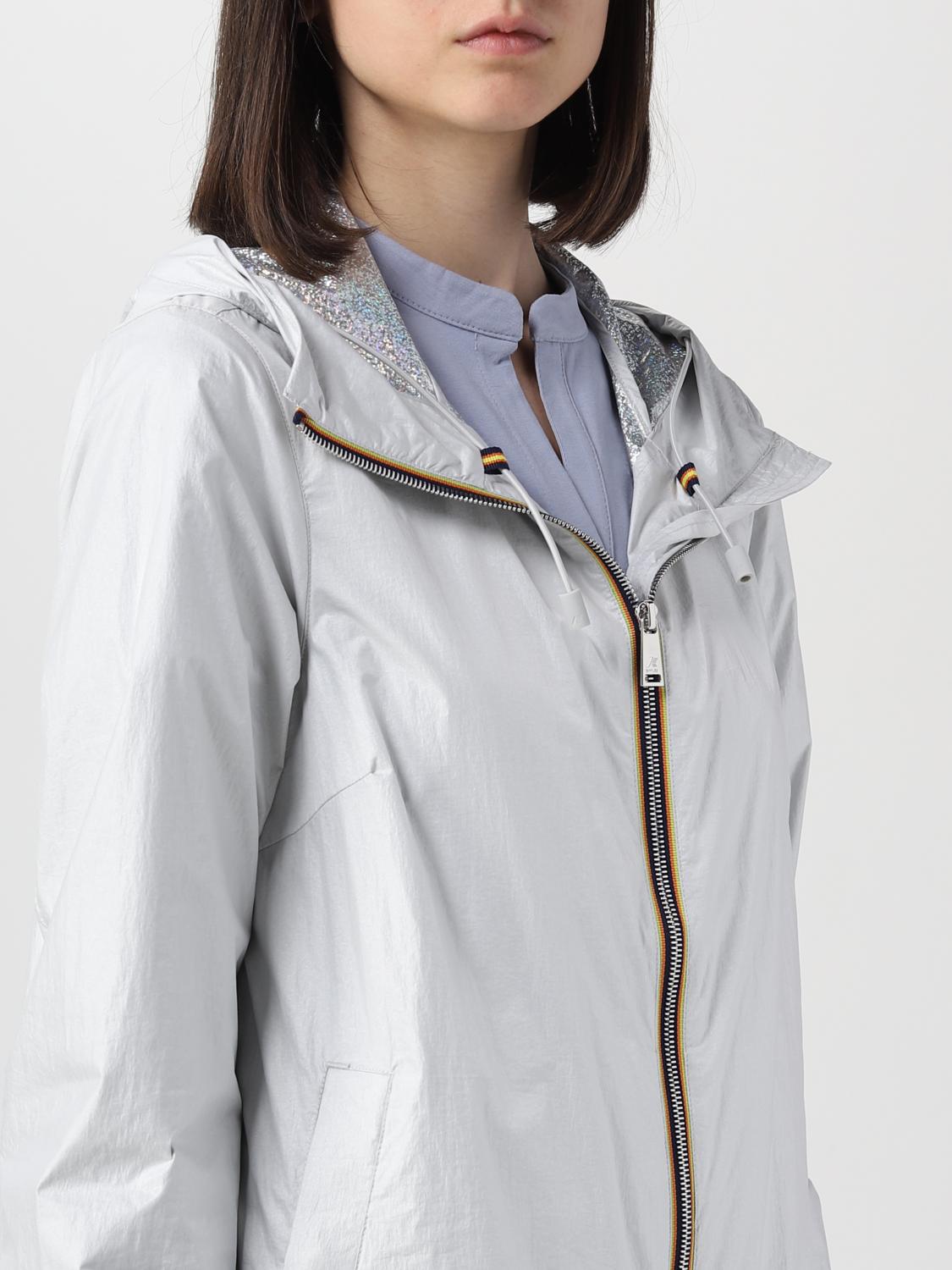 K-WAY CHAQUETA: Abrigo mujer K-way, Blanco - Img 4