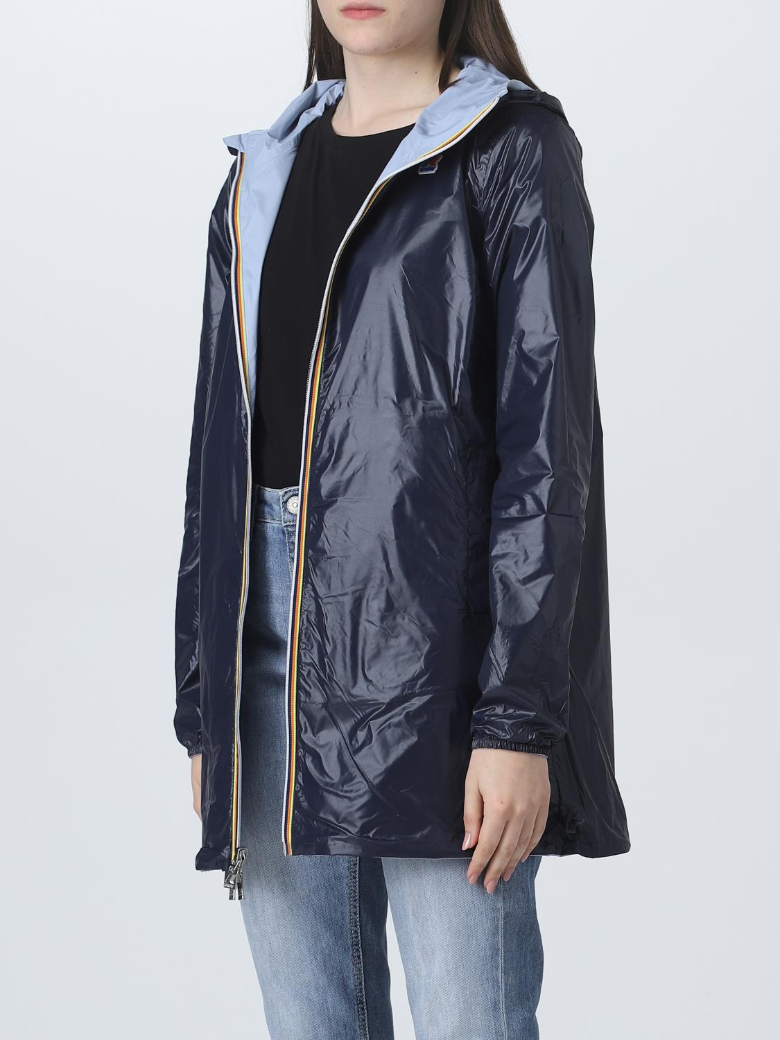K-WAY JACKET: Coat woman K-way, Gnawed Blue - Img 3