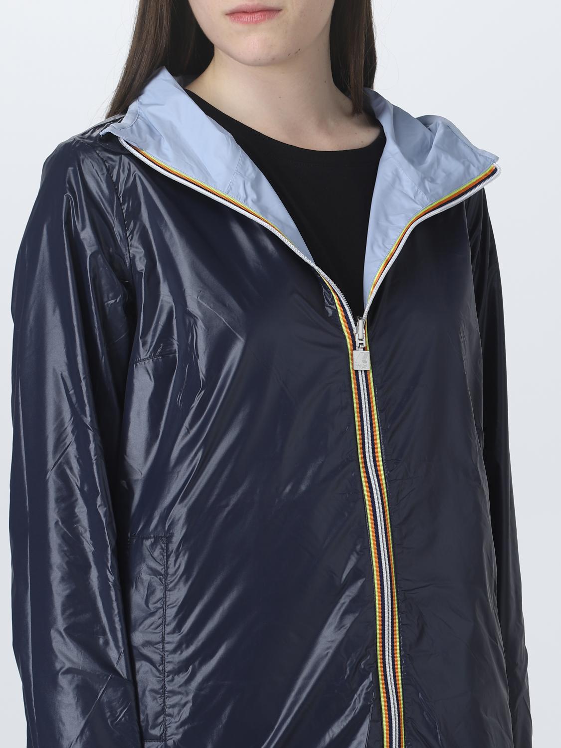 K-WAY JACKET: Coat woman K-way, Gnawed Blue - Img 4