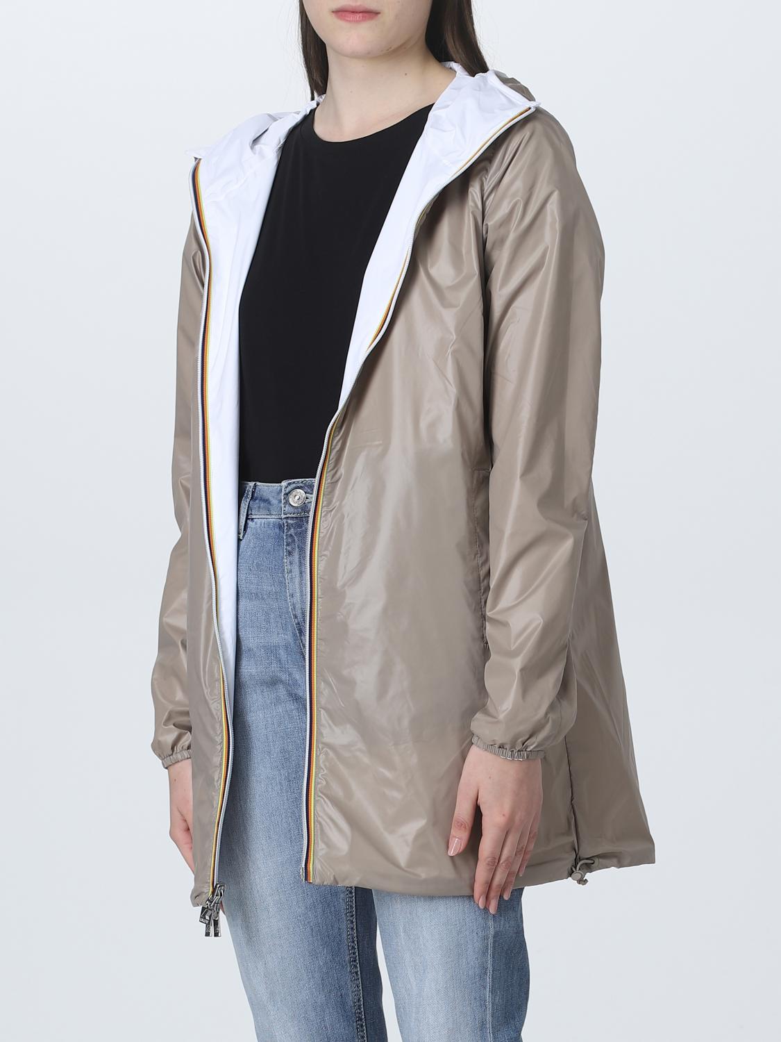 K-WAY JACKET: Coat woman K-way, Beige - Img 3