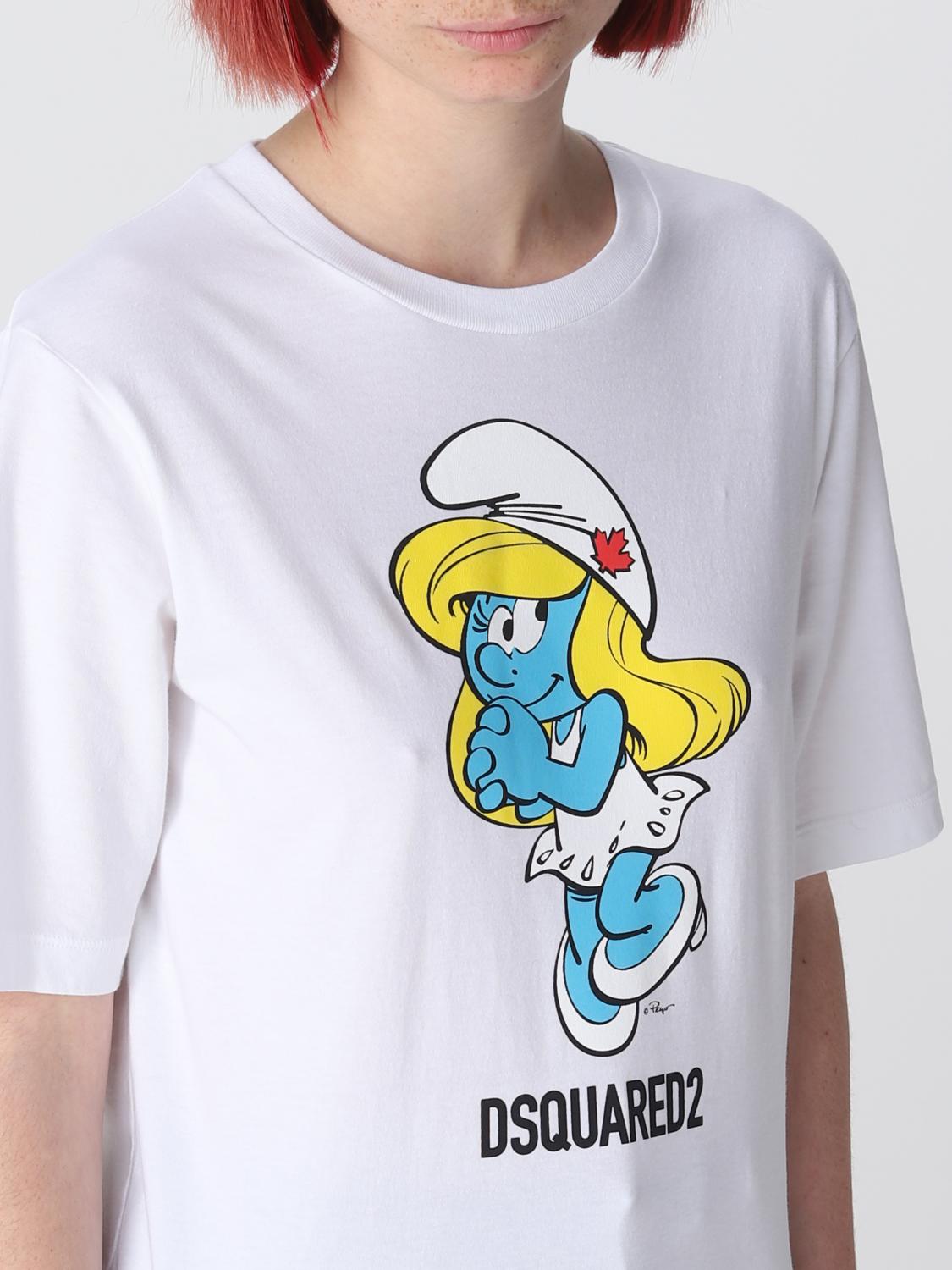 DSQUARED2 【SMURFS】 レディースTシャツ XSサイズ DSQUARED2 【SMURFS】 レディースTシャツ XSサイズ
