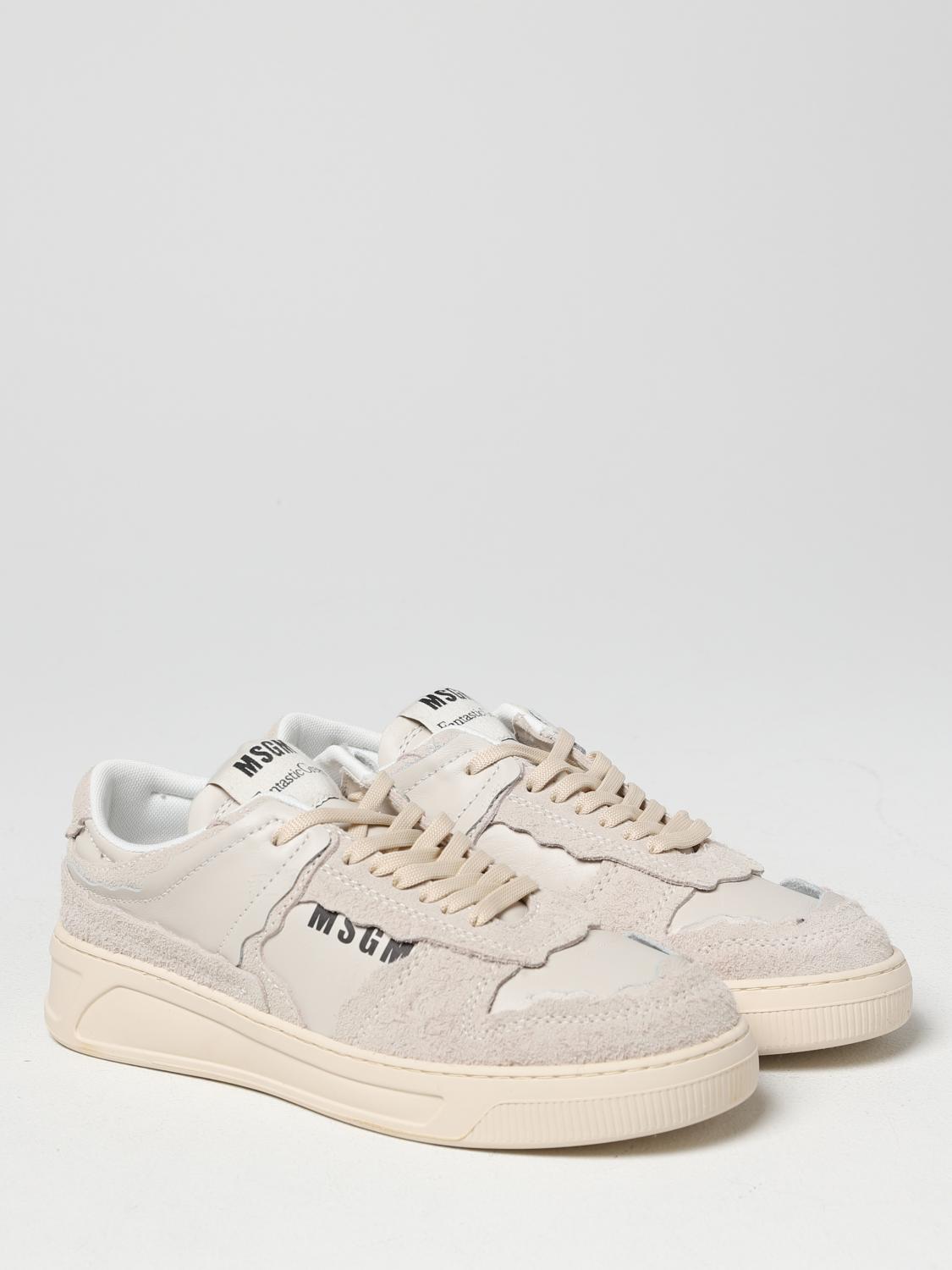 MSGM Fantastic Green sneakers in leather - Milk | 3440MS172833
