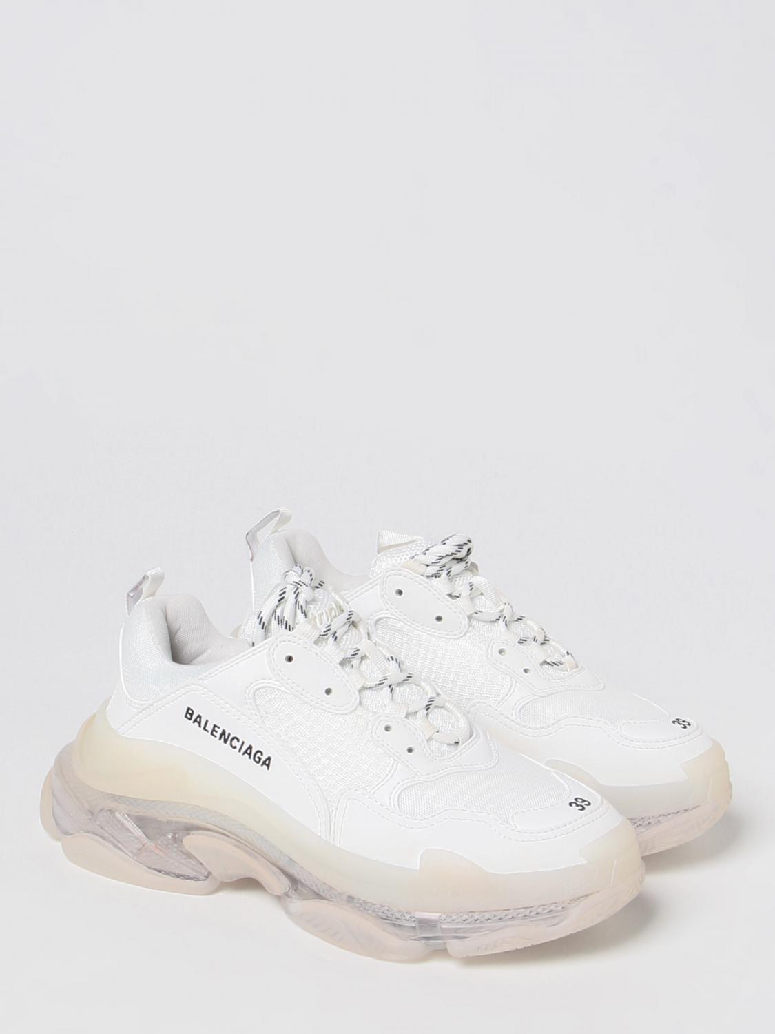 Balenciaga Triple S sneakers in synthetic leather and mesh - White