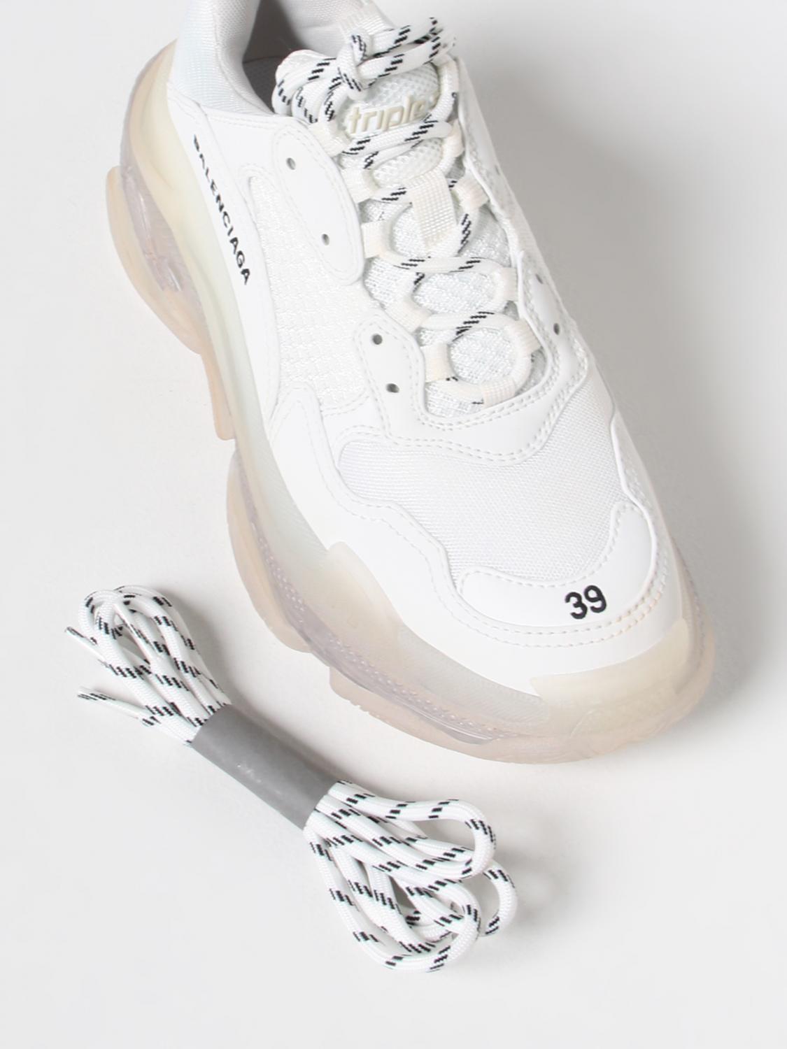 Balenciaga Triple S sneakers in synthetic leather and mesh - White