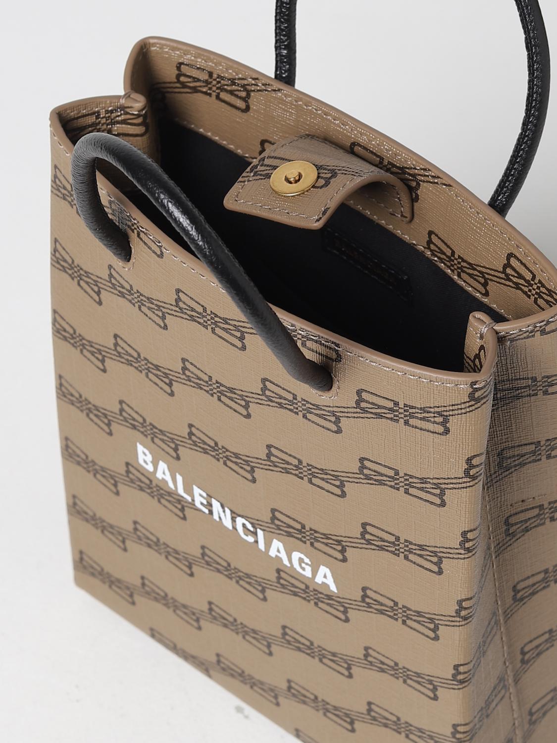 BALENCIAGA MINI BOLSO: Funda mujer Balenciaga, Beige - Img 4