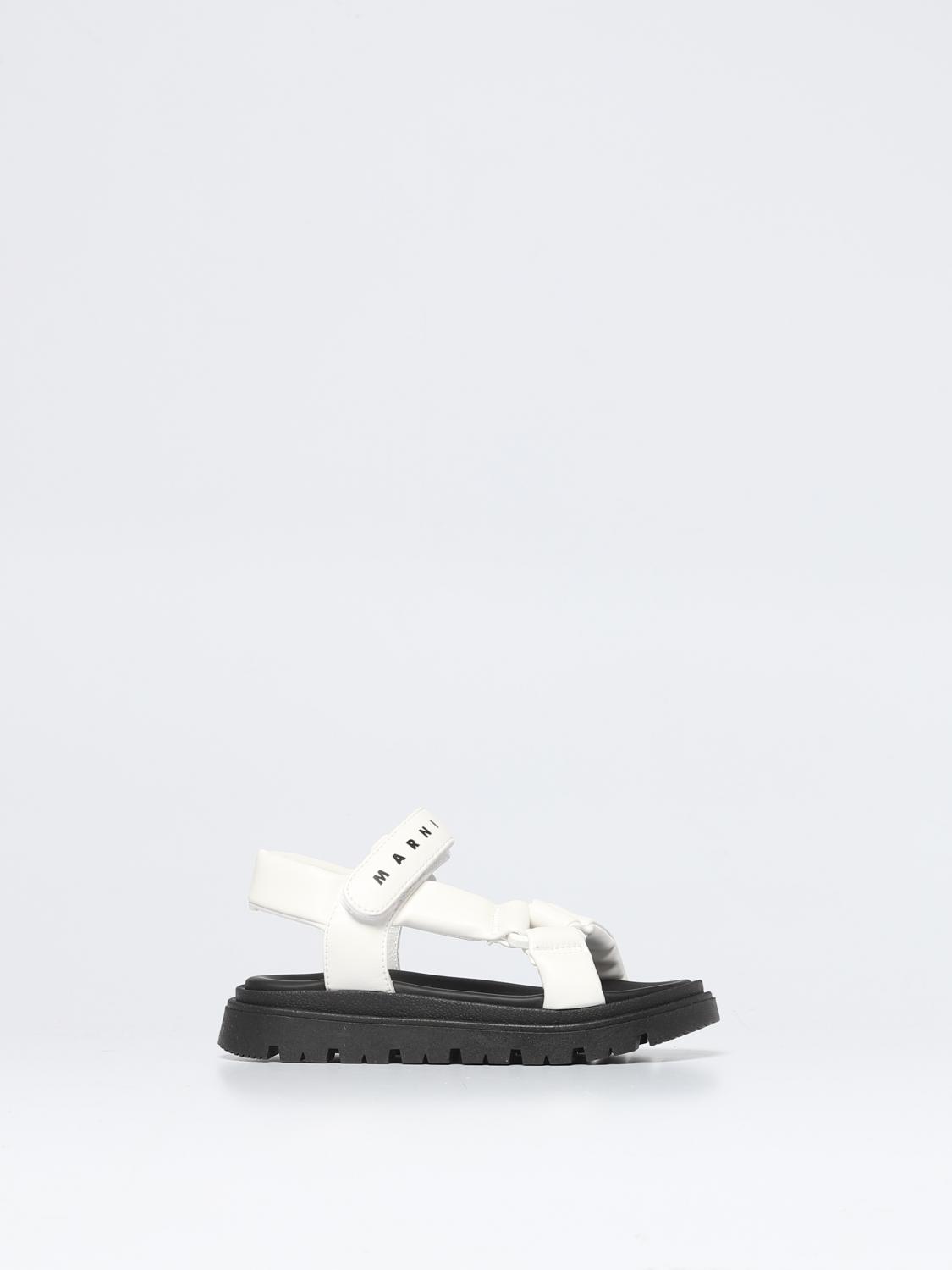 Marni sandals in leather - White | 73461 | GIGLIO.COM