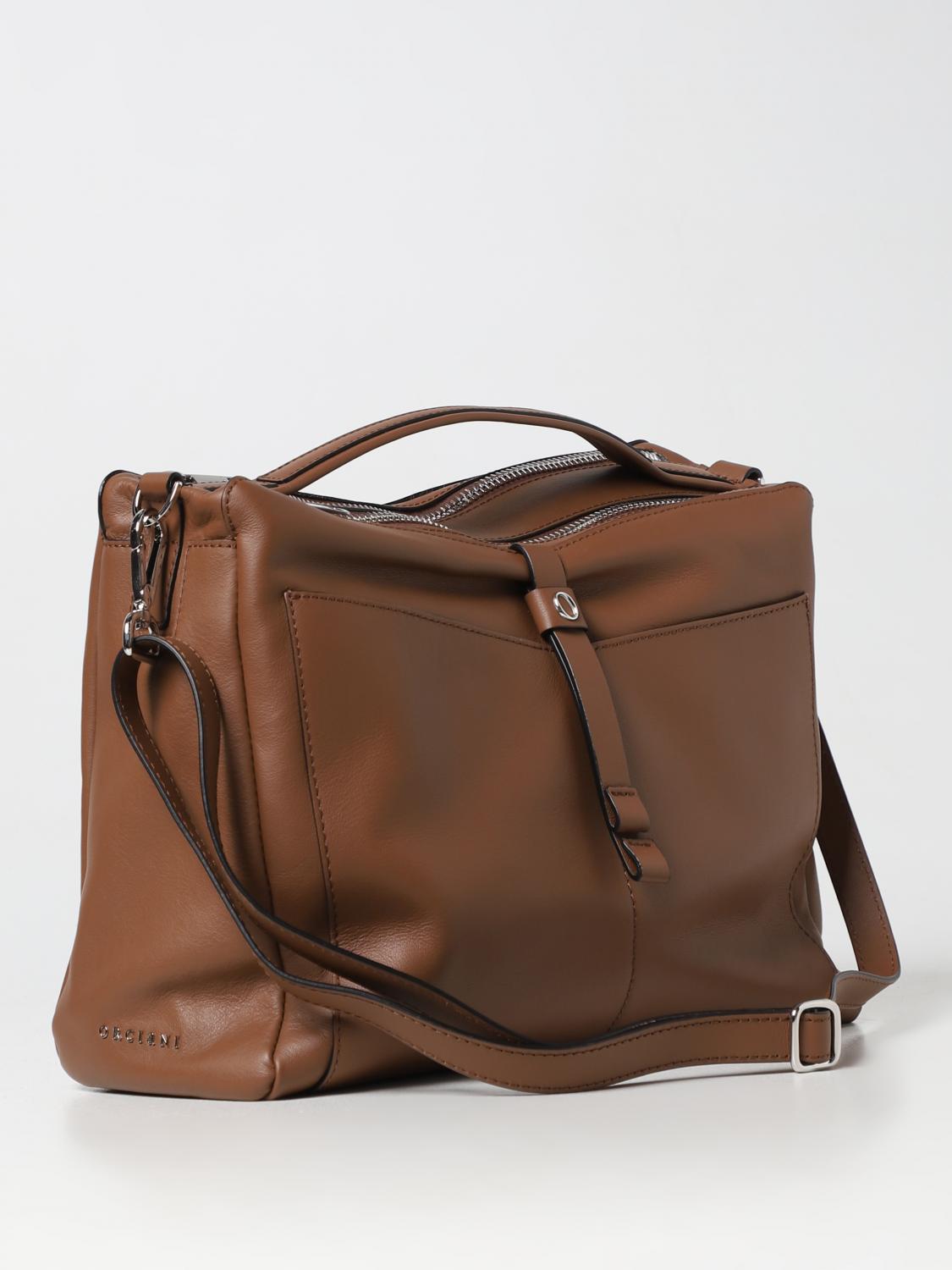 ORCIANI BORSA A MANO: Borsa Orciani in pelle, Marrone - Img 3