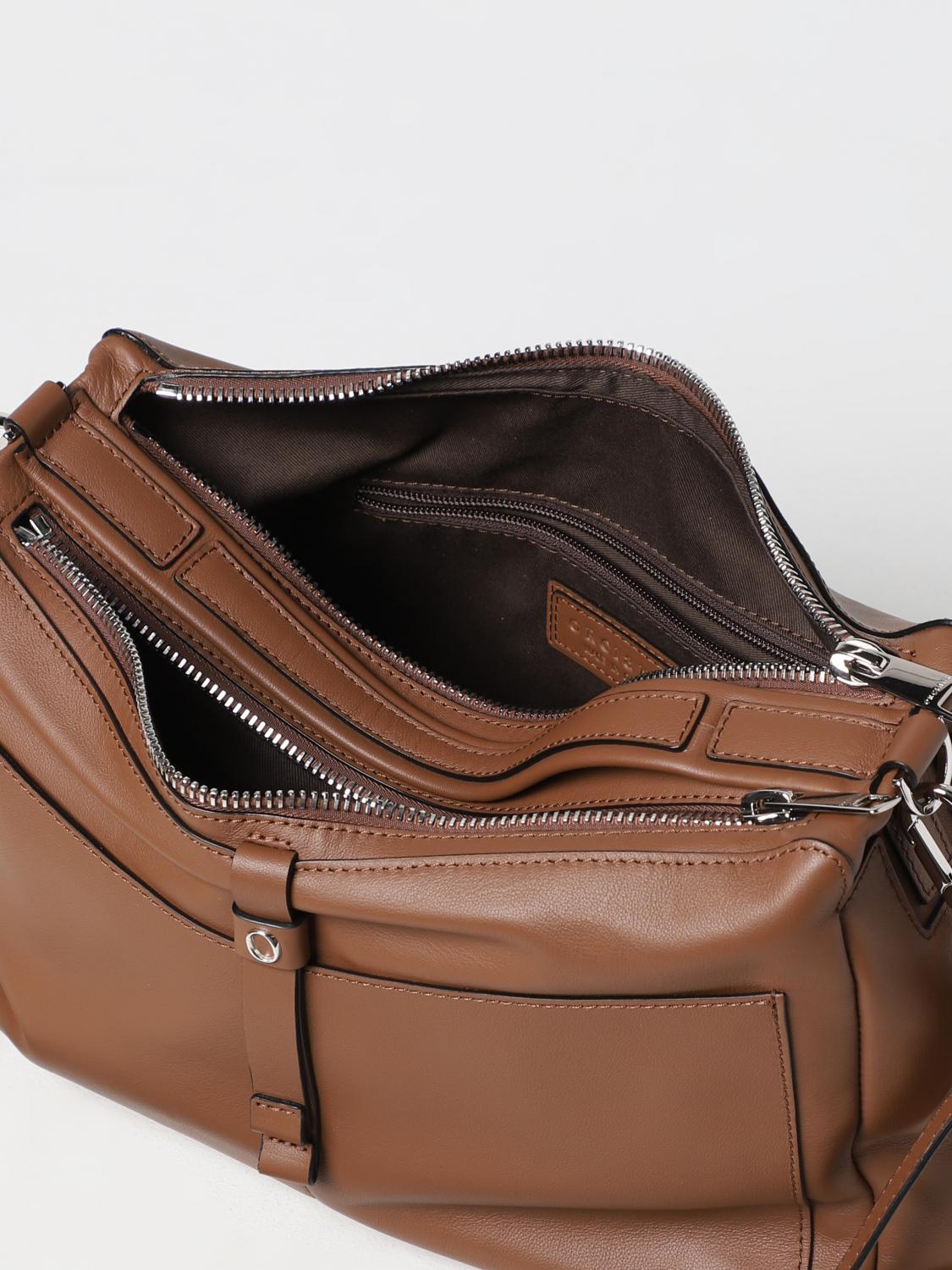 ORCIANI BORSA A MANO: Borsa Orciani in pelle, Marrone - Img 4