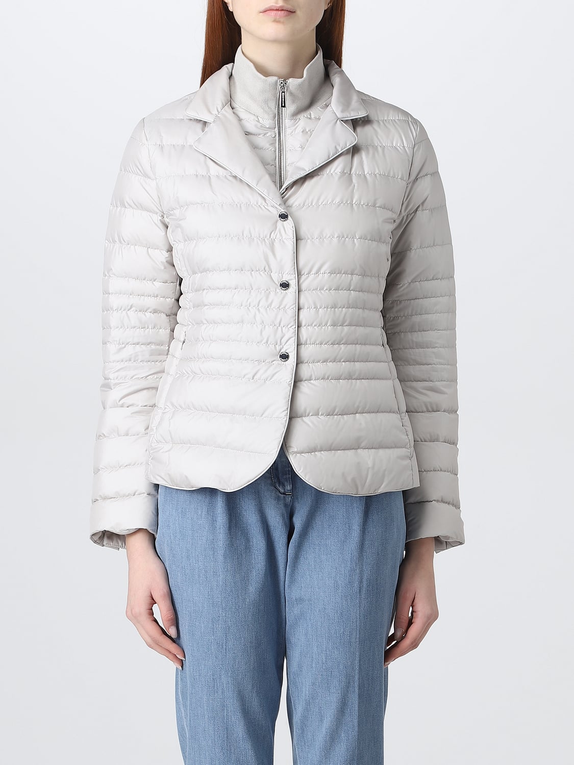 MOORER JACKET: Coat woman Moorer, White - Img 1