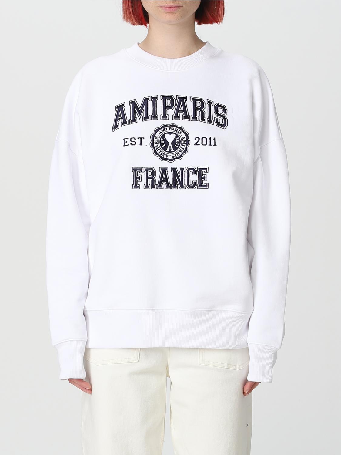 AMI PARIS SUDADERA: Jersey mujer Ami Paris, Blanco - Img 1