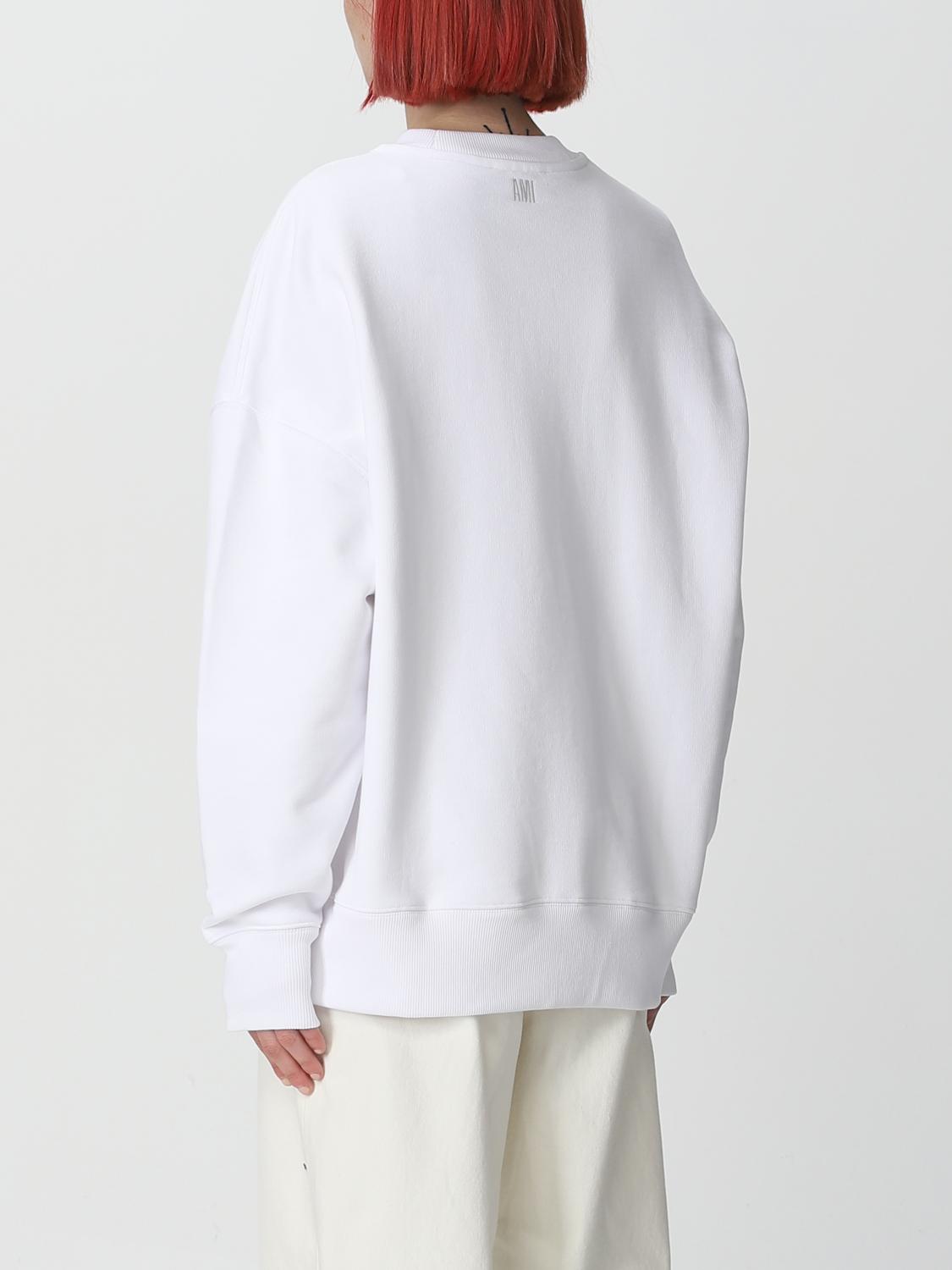 AMI PARIS SUDADERA: Jersey mujer Ami Paris, Blanco - Img 3