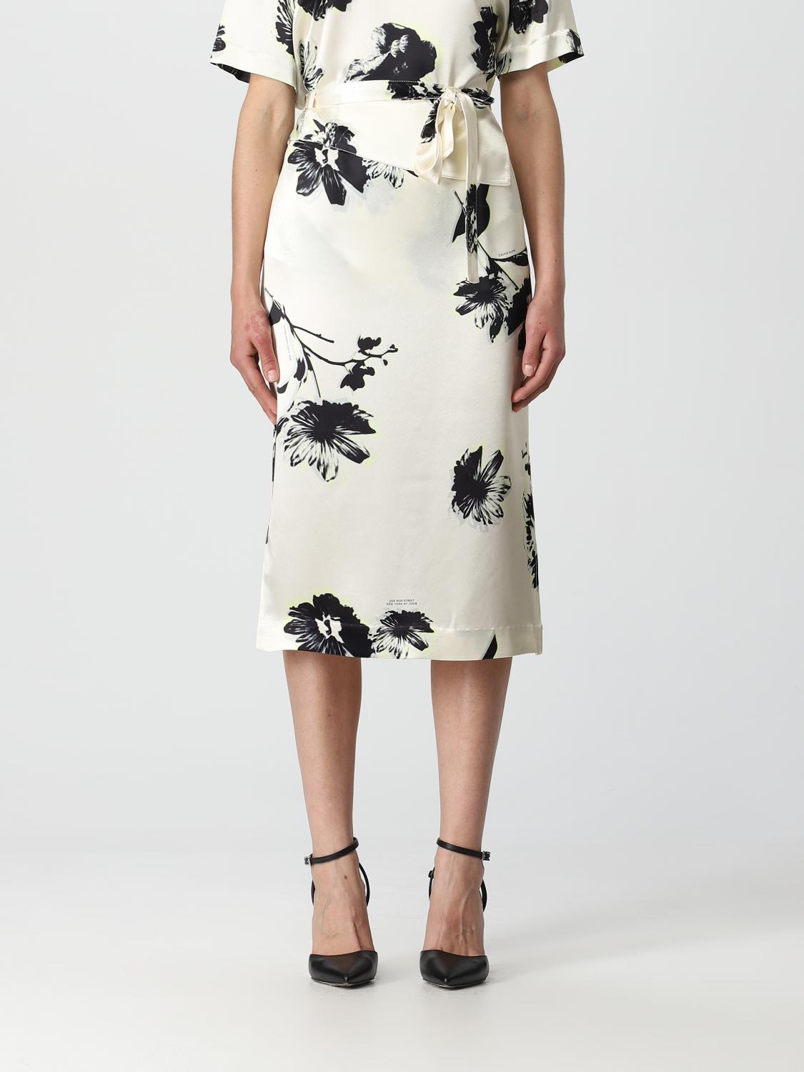 CALVIN KLEIN FALDA: Falda mujer Calvin Klein, Blanco - Img 1