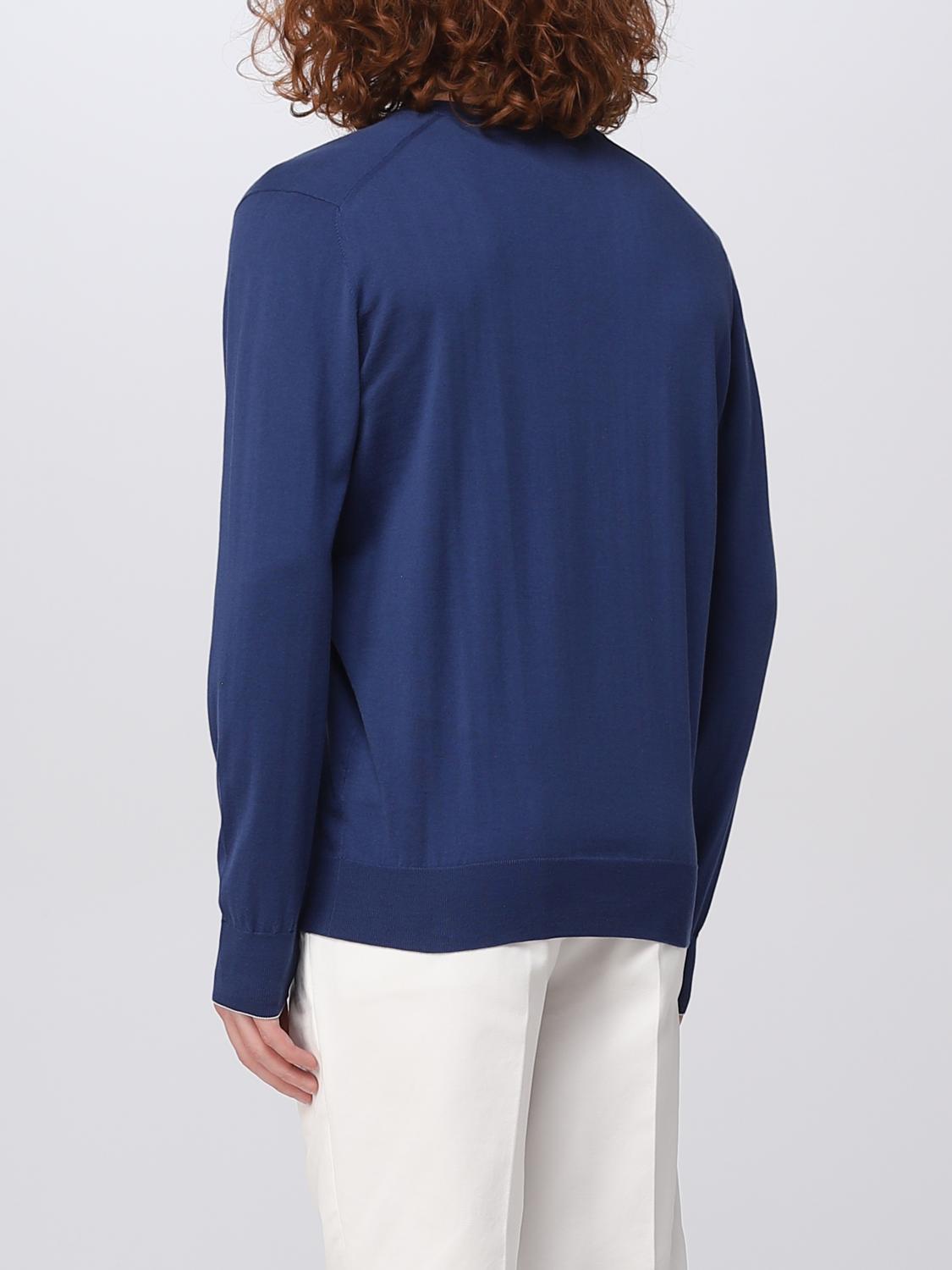 BRUNELLO CUCINELLI PULLOVER: Pullover herren Brunello Cucinelli, Blau - Img 3