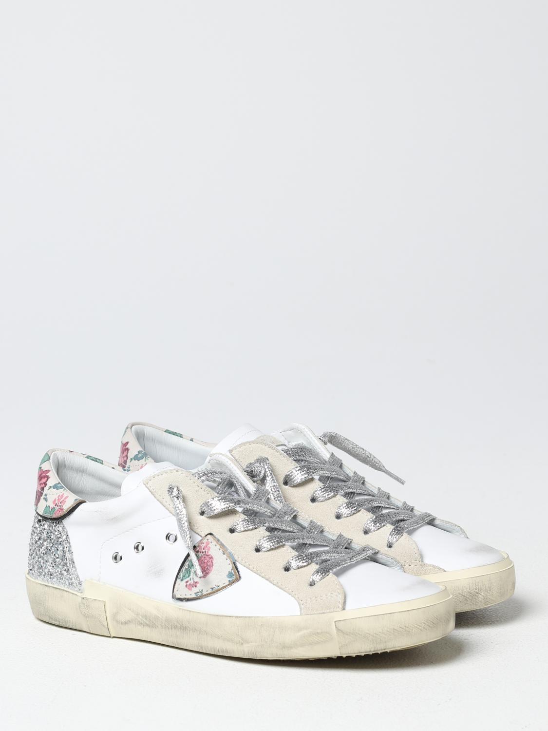 PHILIPPE MODEL SNEAKERS: Schnürschuhe damen Philippe Model, Weiß - Img 2