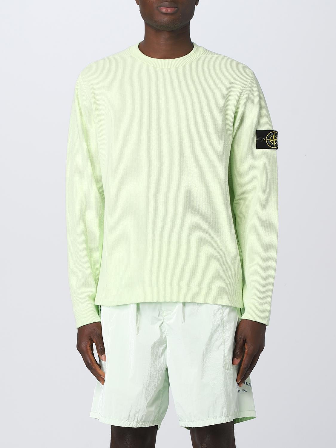 STONE ISLAND PULL: Pull homme Stone Island, Vert Acide - Img 1