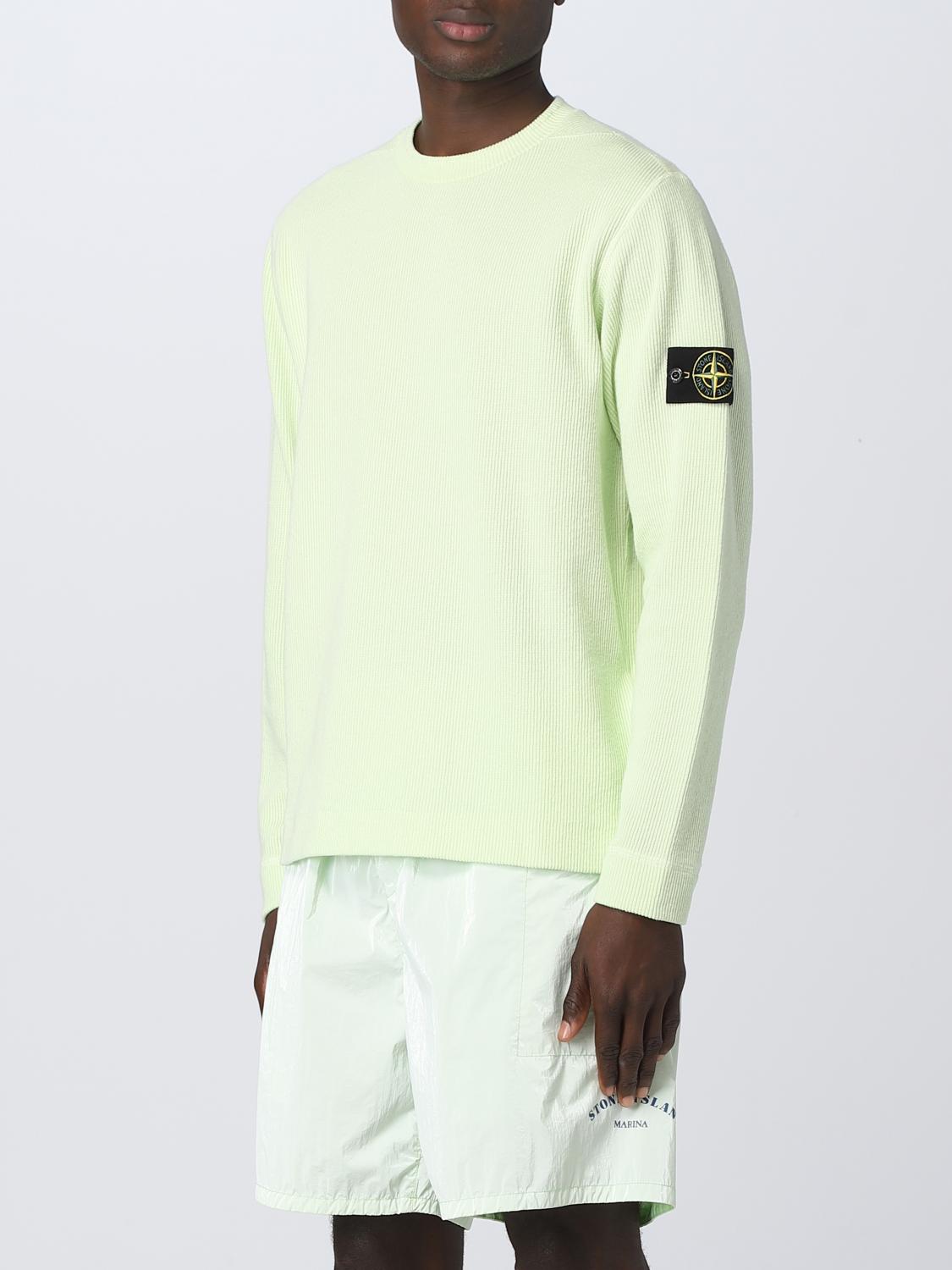 STONE ISLAND PULL: Pull homme Stone Island, Vert Acide - Img 4