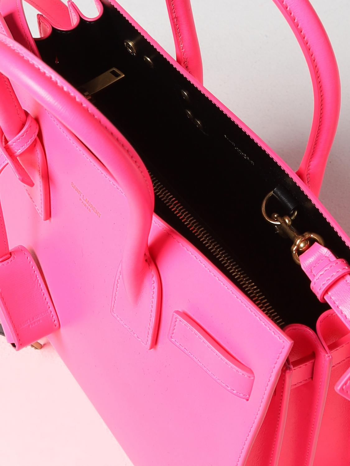 SAINT LAURENT BORSA A MANO: Borsa Sac de Jour Saint Laurent in pelle, Rosa - Img 4