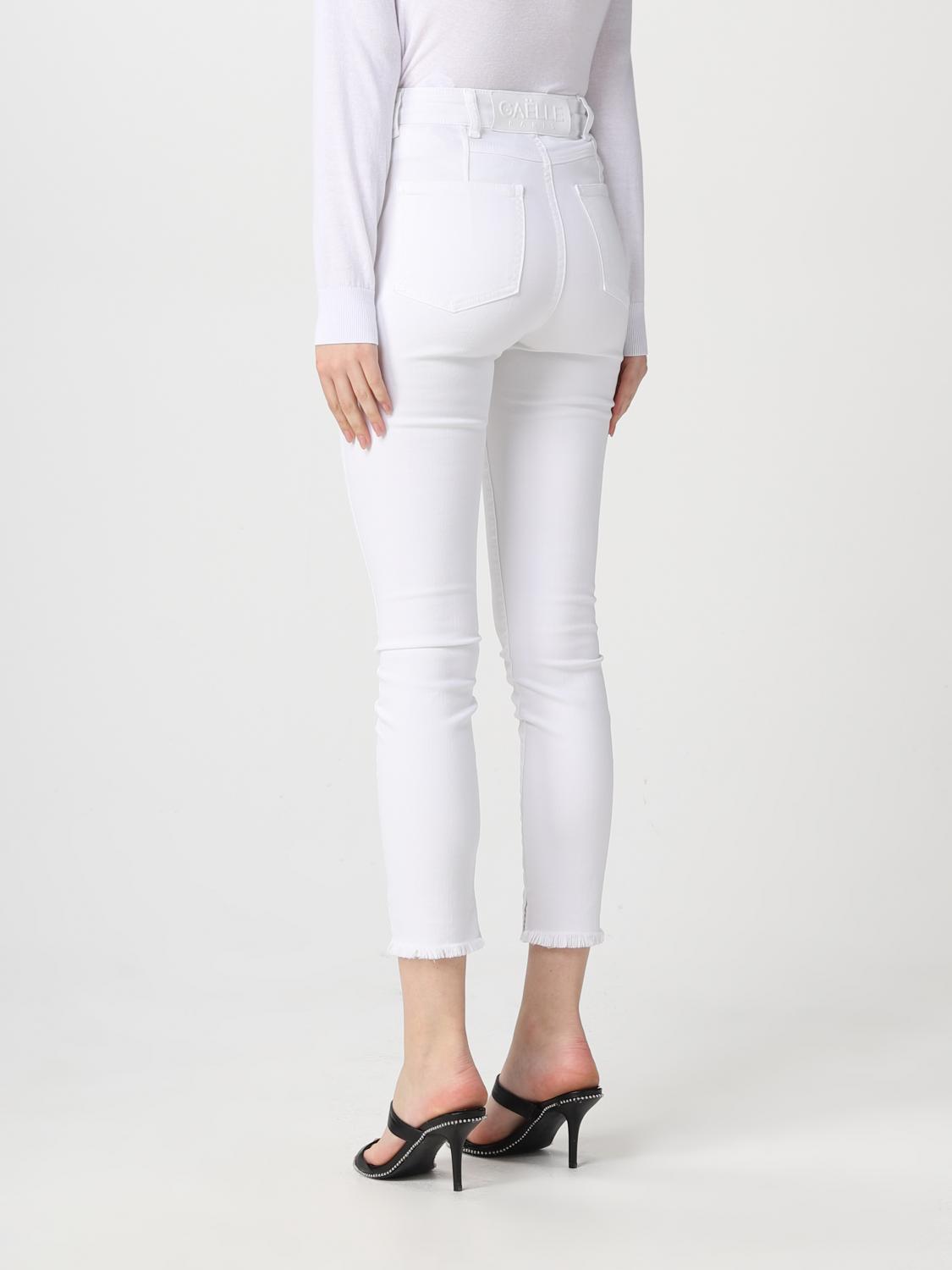 GAËLLE PARIS JEANS: Jeans Gaëlle Paris in cotone, Bianco - Img 2