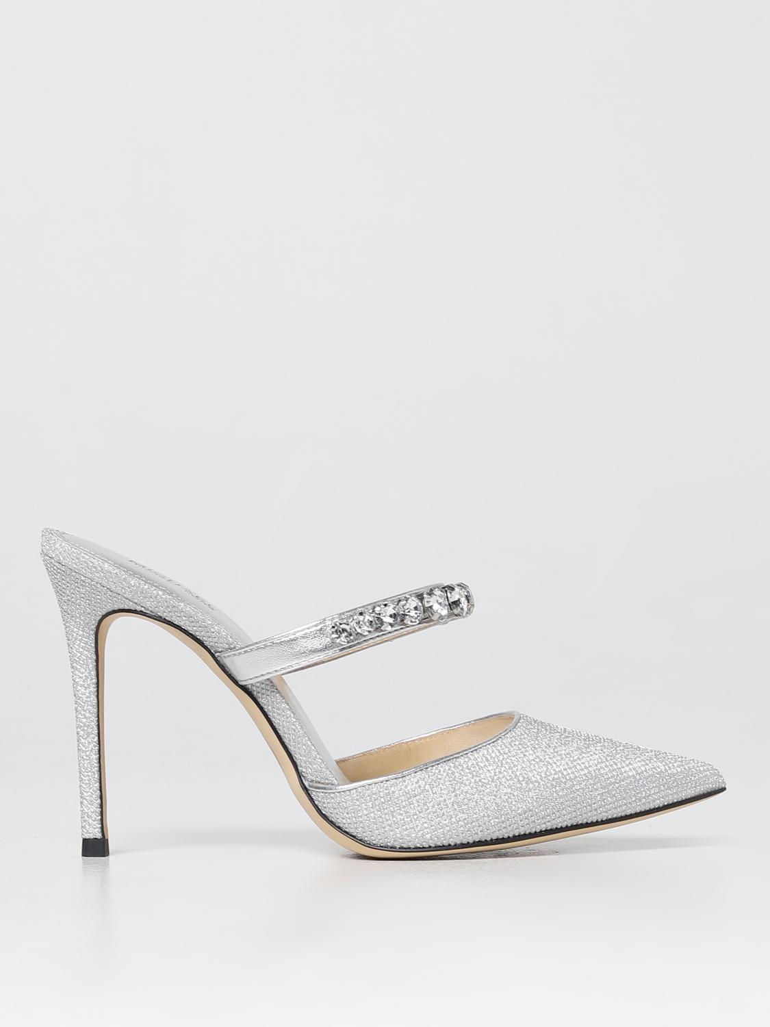 MICHAEL KORS: Mules Jessa in glitter Silver Michael Kors