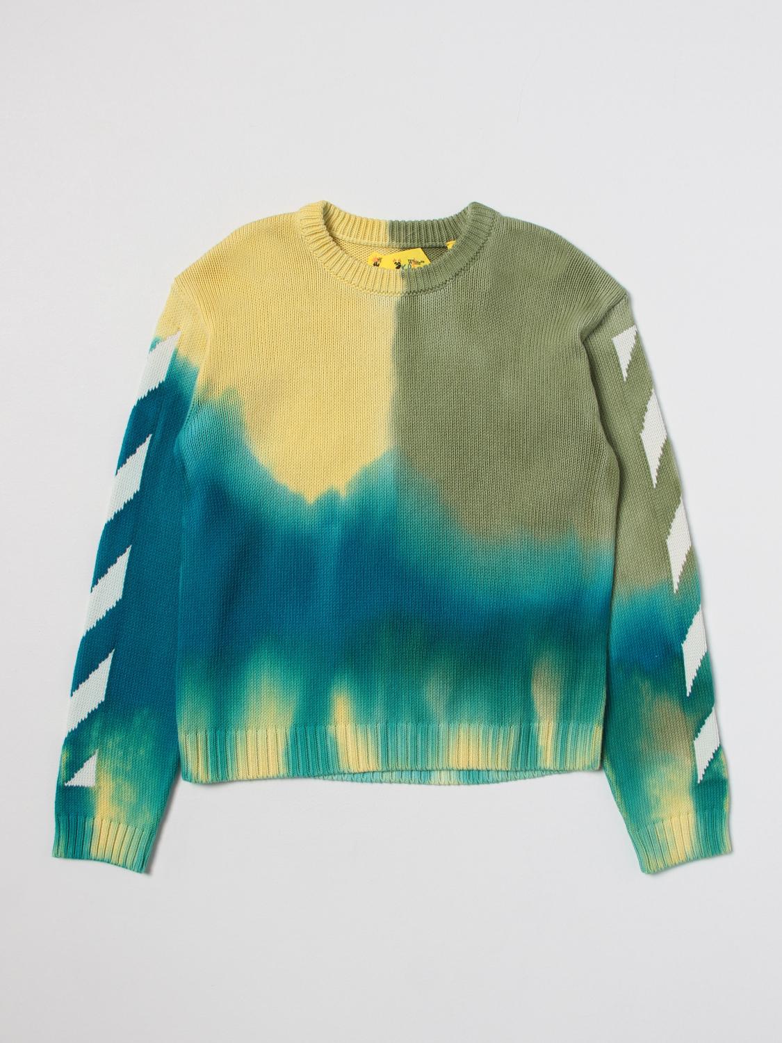 Off-White Kids Outlet: Off-white cotton sweater Yellow Off