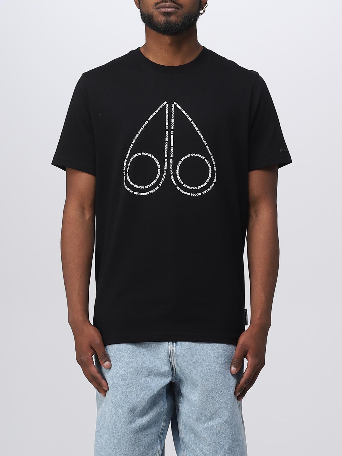 MOOSE KNUCKLES T-SHIRT: T-shirt Moose Knuckles in cotone, Nero - Img 1