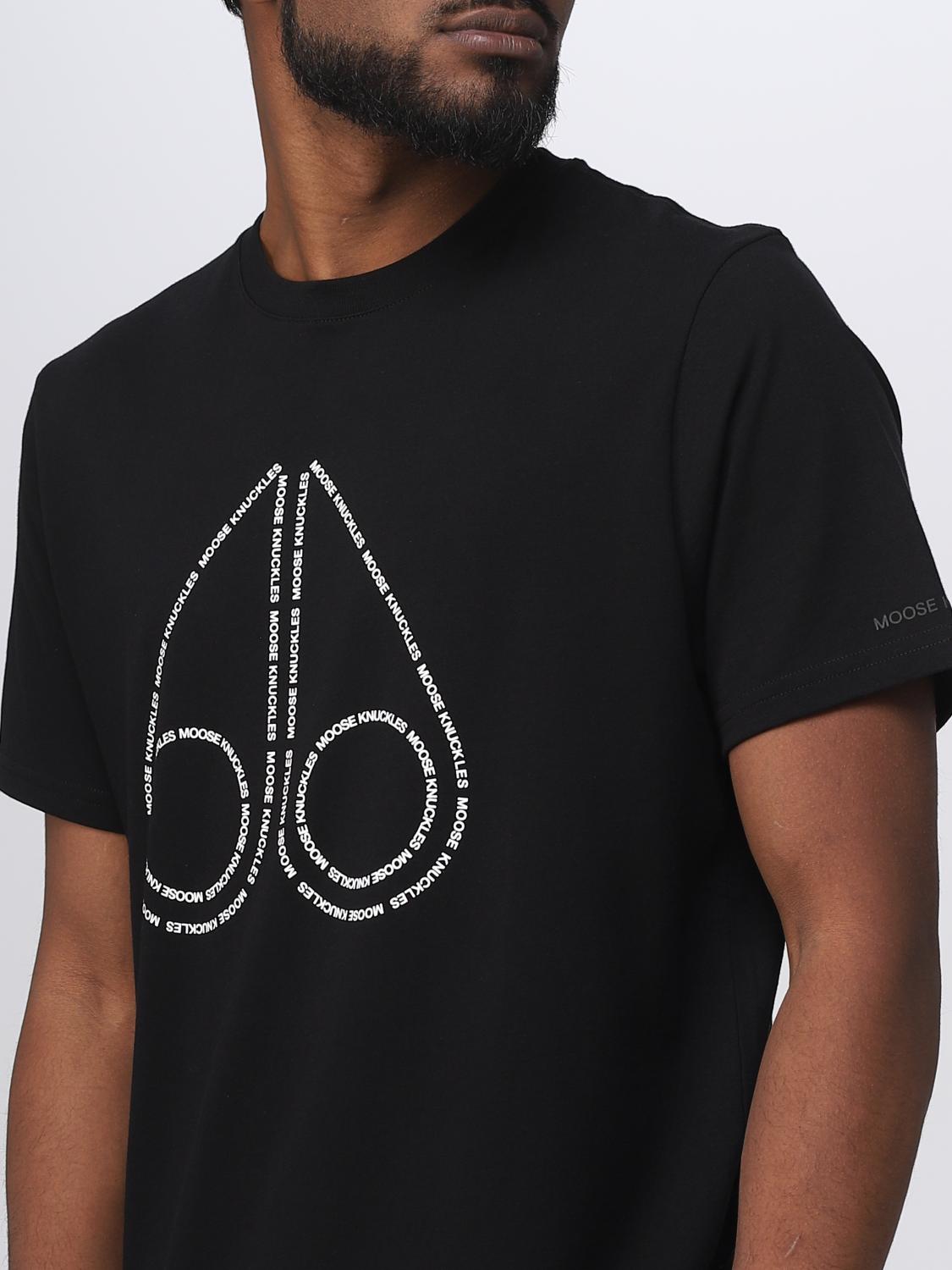 MOOSE KNUCKLES T-SHIRT: T-shirt Moose Knuckles in cotone, Nero - Img 3