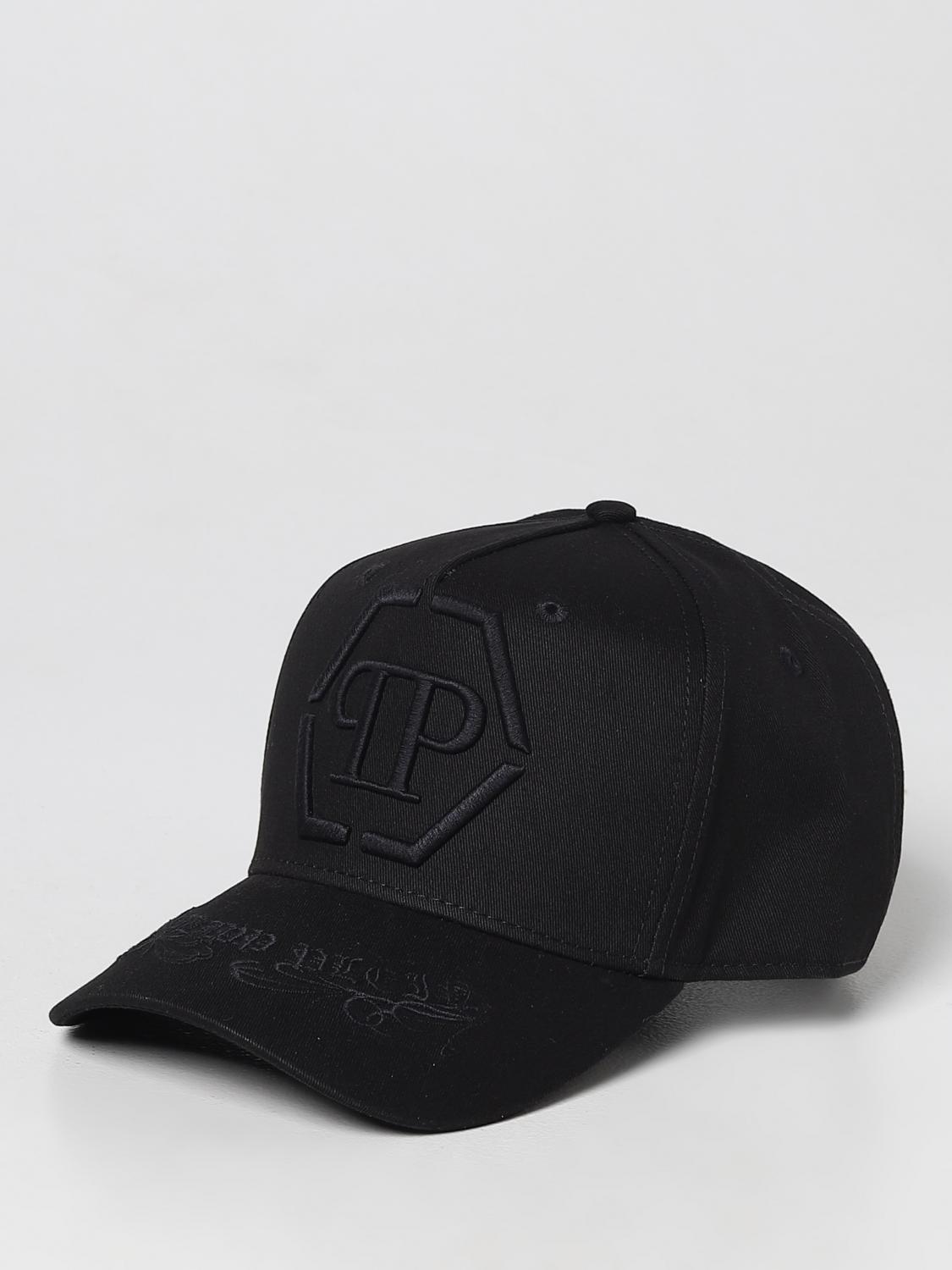Cappello Philipp Plein in cotone con logo ricamato Nero