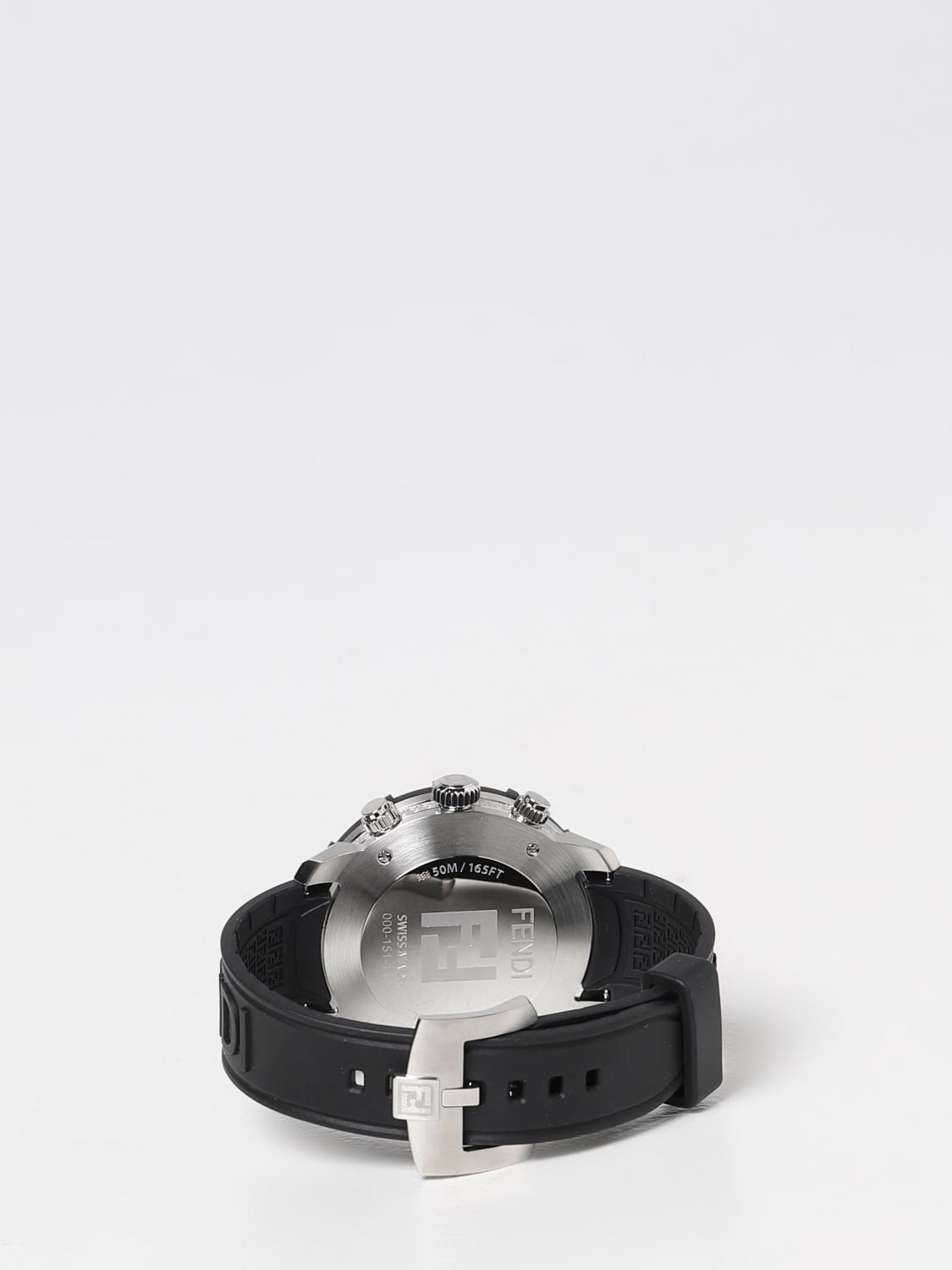 FENDI WATCH: Fendi watch in metal and rubber, White - Img 2