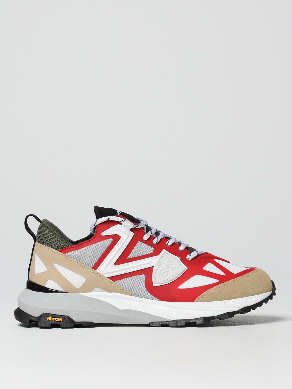 PHILIPPE MODEL SNEAKERS: Sneakers Rock Philippe Model in tessuto e pelle sintetica, Beige - Img 1