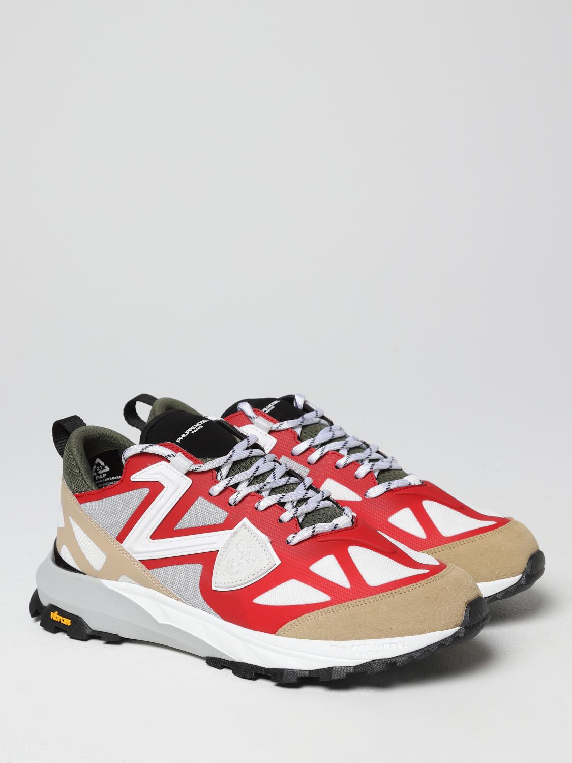 PHILIPPE MODEL SNEAKERS: Sneakers Rock Philippe Model in tessuto e pelle sintetica, Beige - Img 2