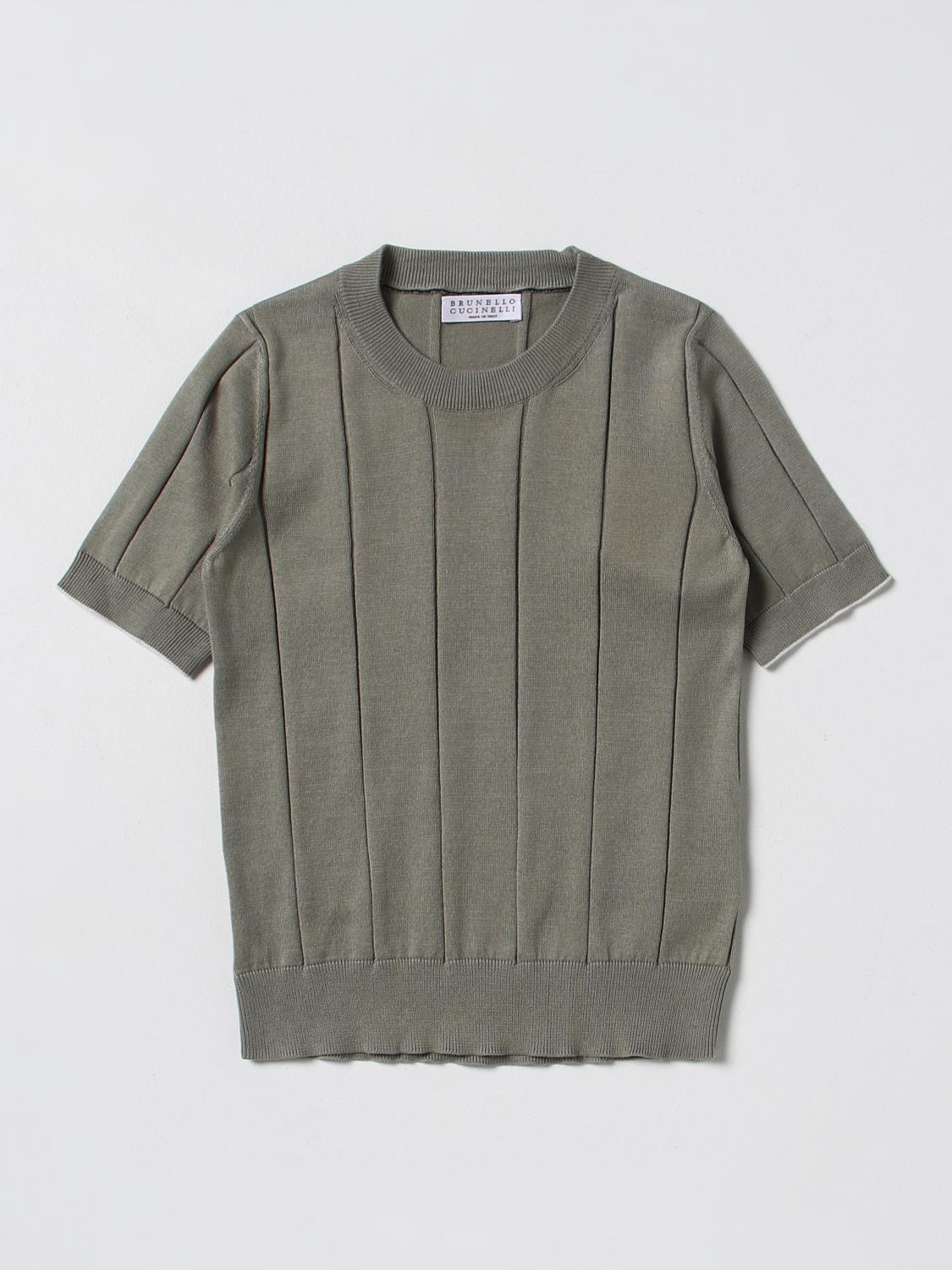 BRUNELLO CUCINELLI PULL: Pull enfant Brunello Cucinelli, Vert - Img 1