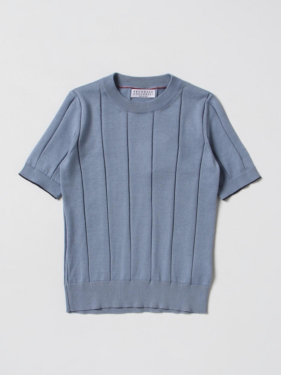 BRUNELLO CUCINELLI PULL: Pull enfant Brunello Cucinelli, Ciel - Img 1
