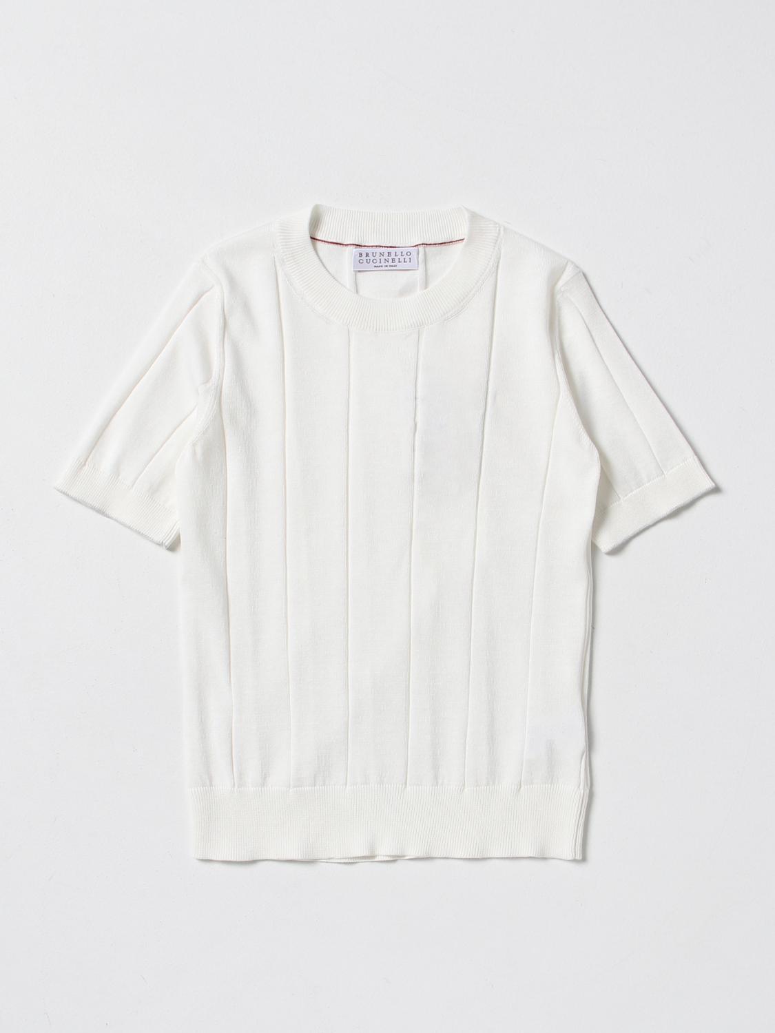 BRUNELLO CUCINELLI PULL: Pull enfant Brunello Cucinelli, Blanc 1 - Img 1