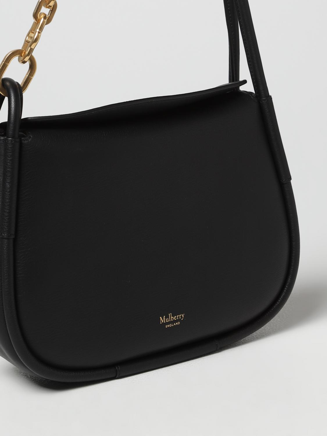 MULBERRY BORSA A SPALLA: Borsa Link Mulberry in pelle, Nero - Img 3