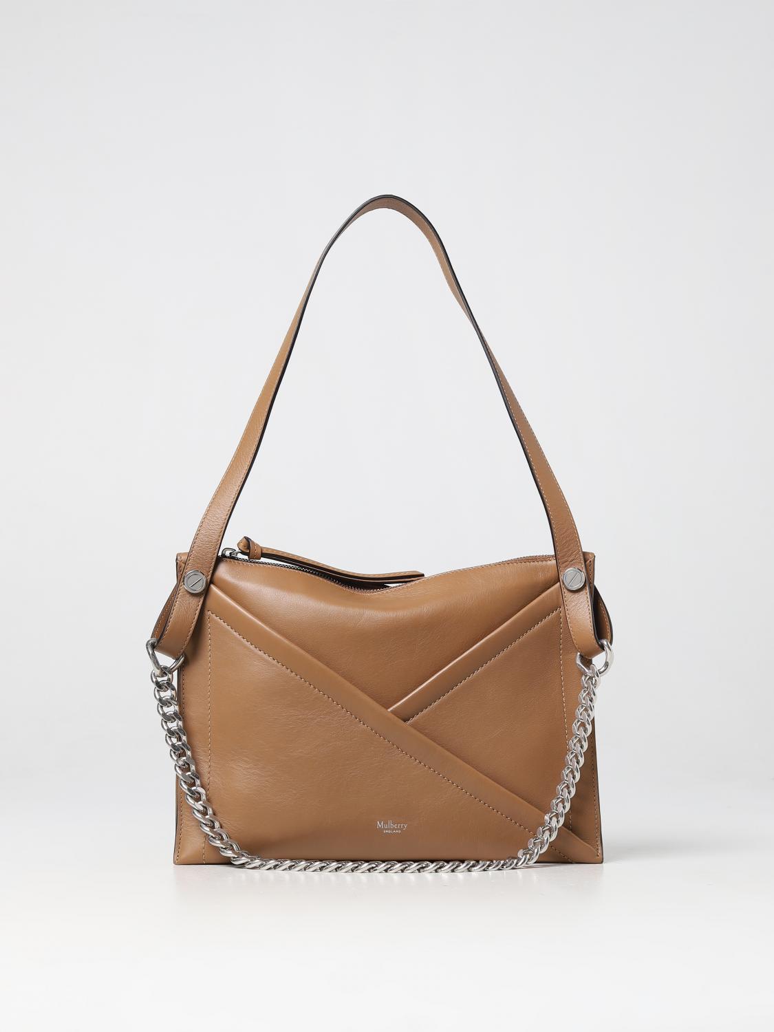 MULBERRY BORSA A SPALLA: Borsa M Mulberry in pelle, Marrone - Img 1
