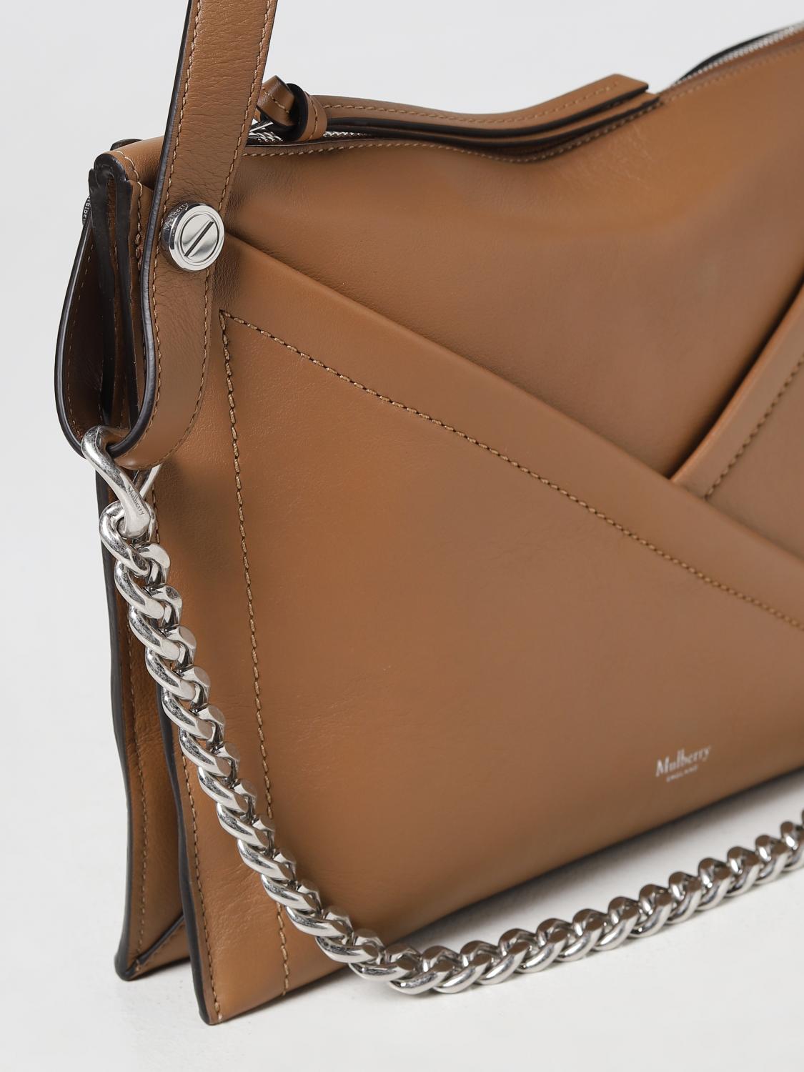 MULBERRY BORSA A SPALLA: Borsa M Mulberry in pelle, Marrone - Img 3