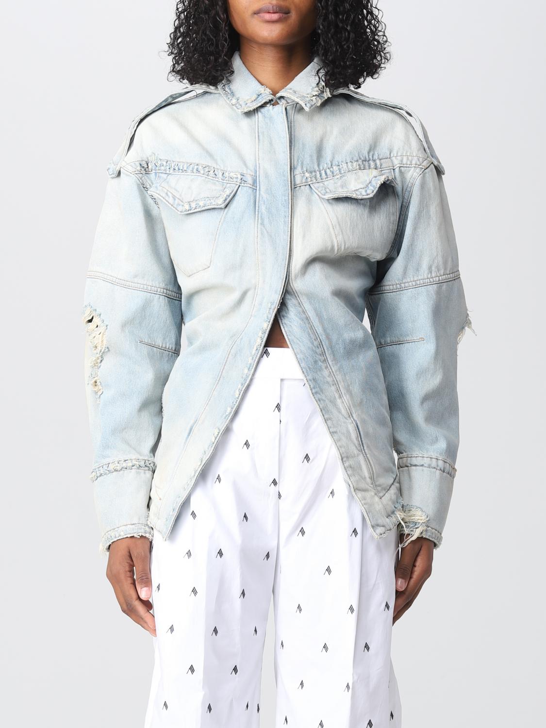 THE ATTICO BLAZER: Giacca The Attico in denim, Blue - Img 1