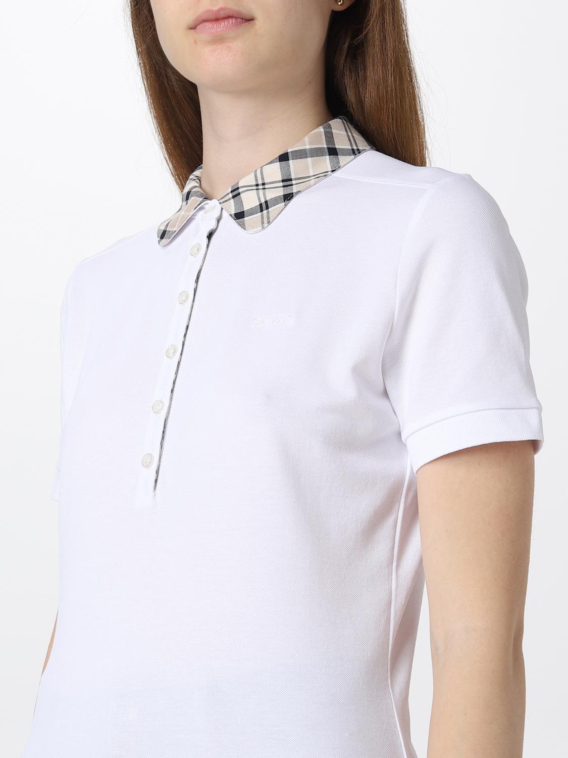 BARBOUR POLO: Top femme Barbour, Blanc - Img 3