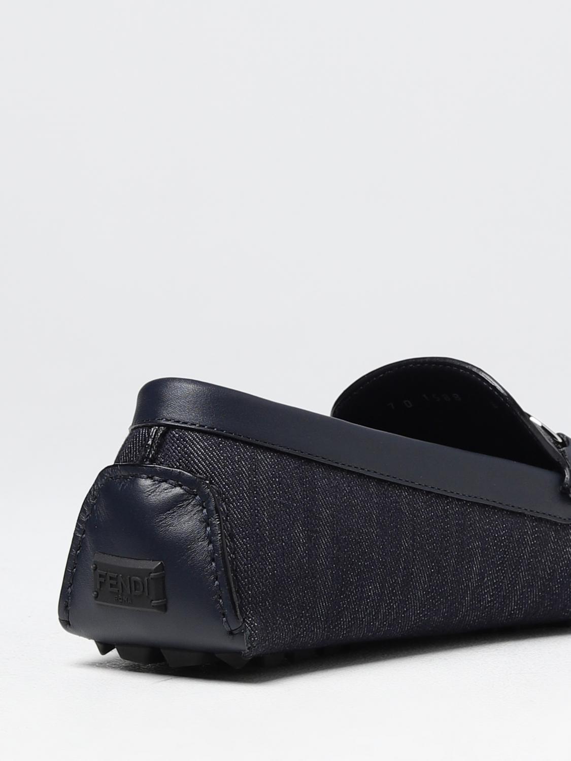 FENDI MOKASSINS: Sandalen herren Fendi, Denim - Img 3