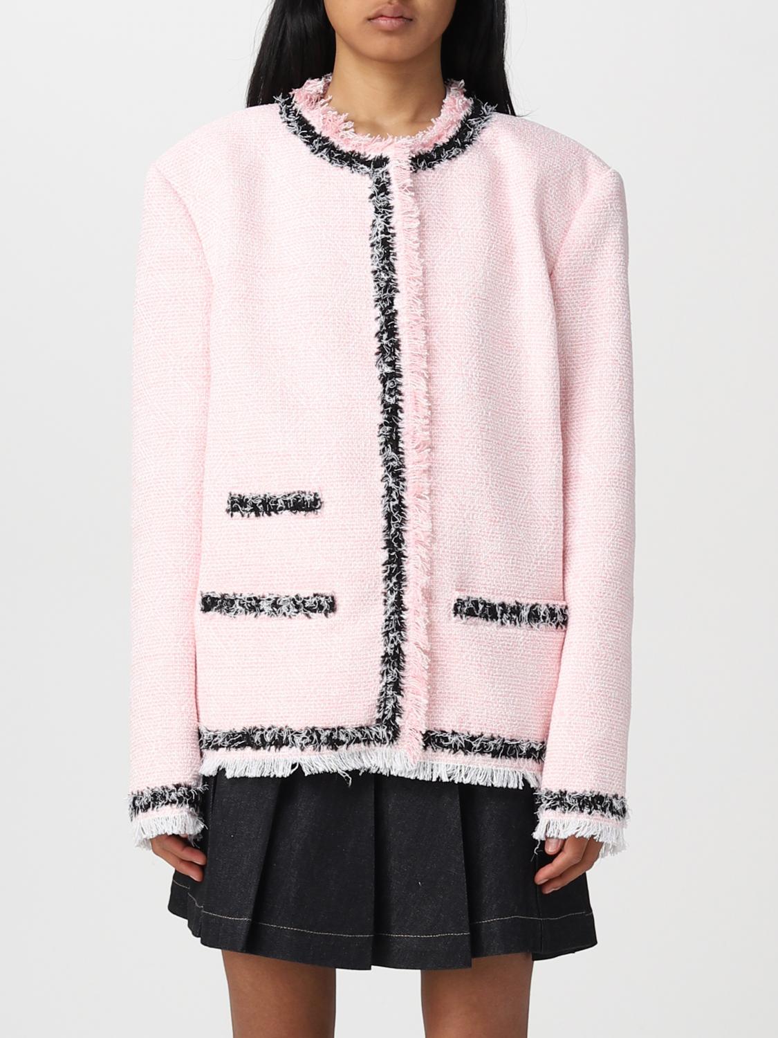 MSGM JACKET: MSGM jacket in cotton tweed, Pink - Img 1