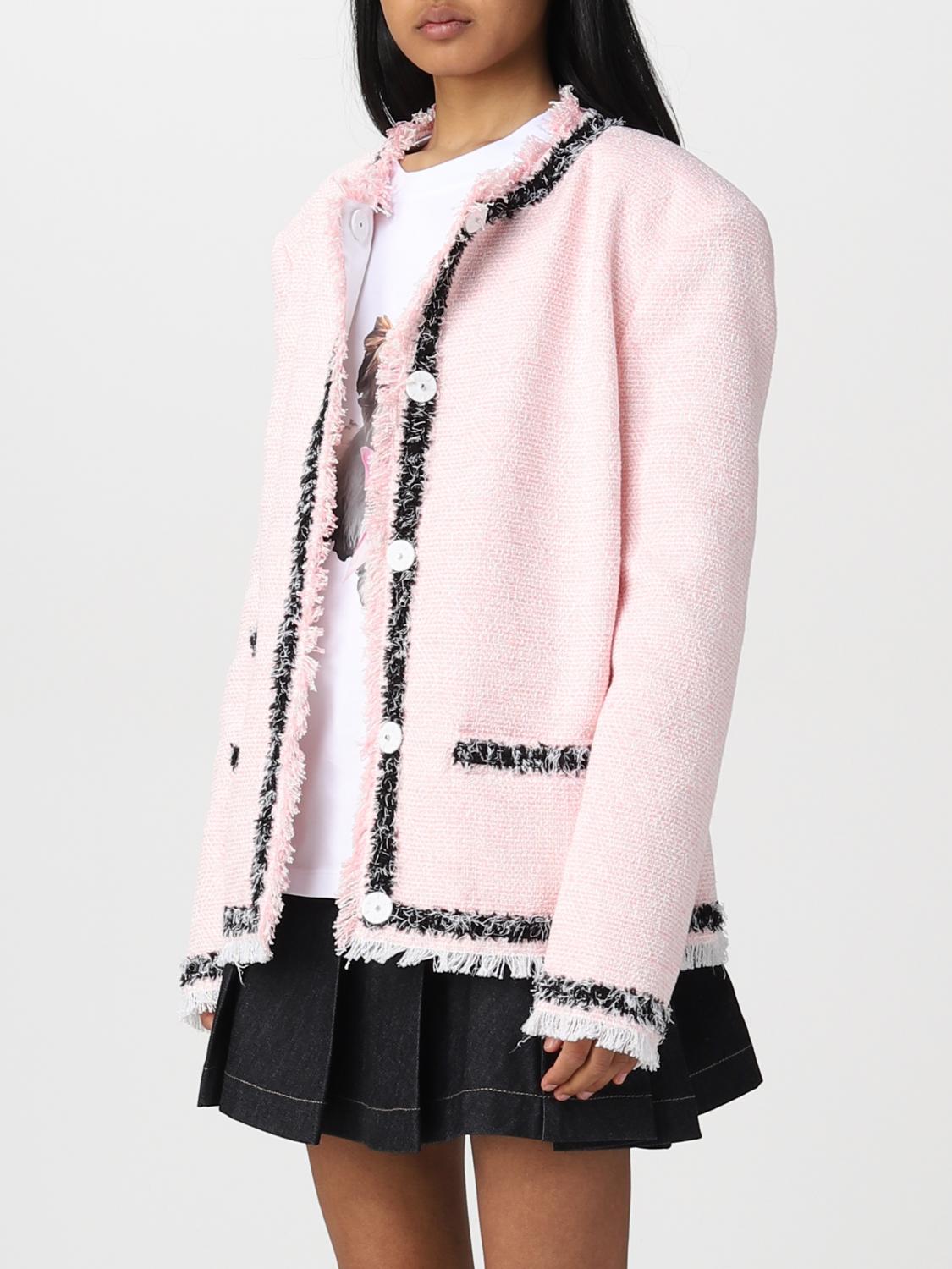MSGM JACKET: MSGM jacket in cotton tweed, Pink - Img 4