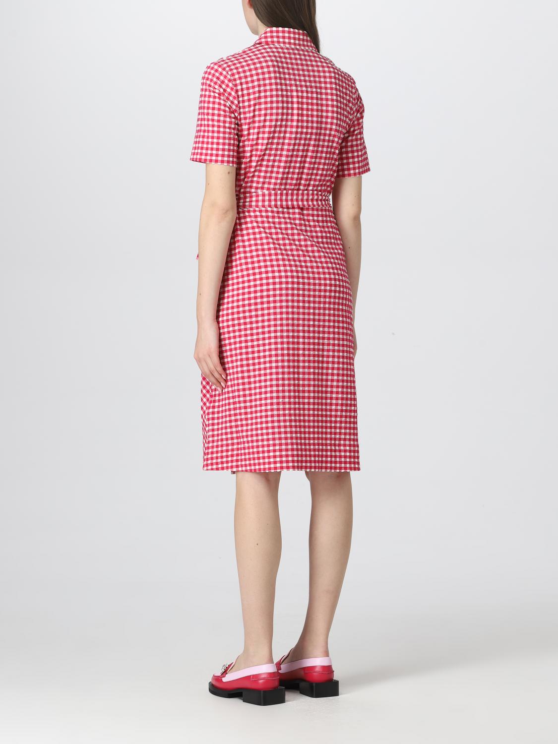 ganni red gingham dress GANNI gingham-print dress