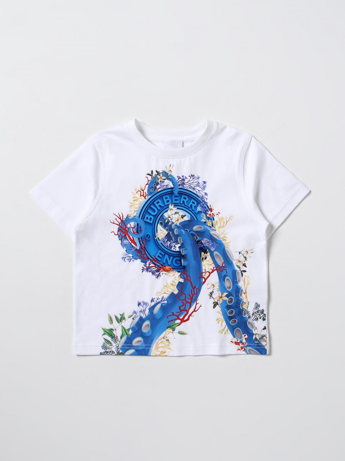 BURBERRY CAMISETA: Camiseta niños Burberry, Blanco - Img 1